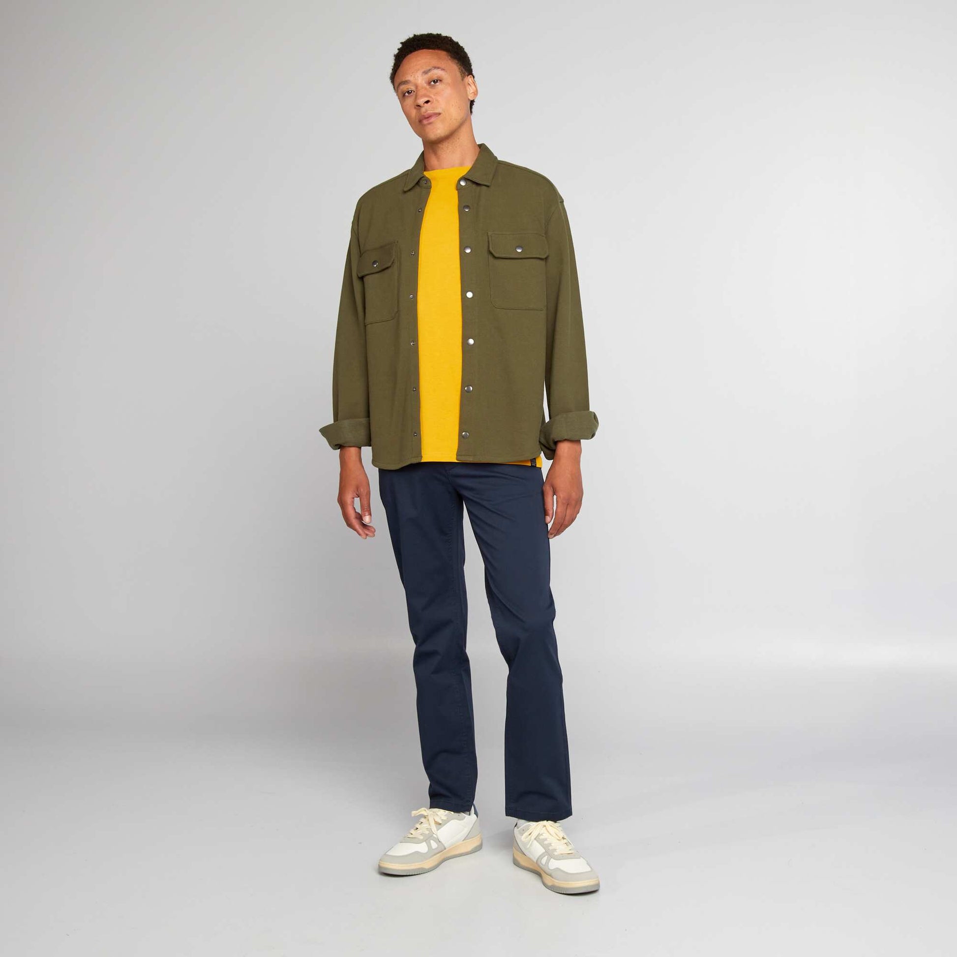 Pantalon chino regular - L32 BLEU MARINE