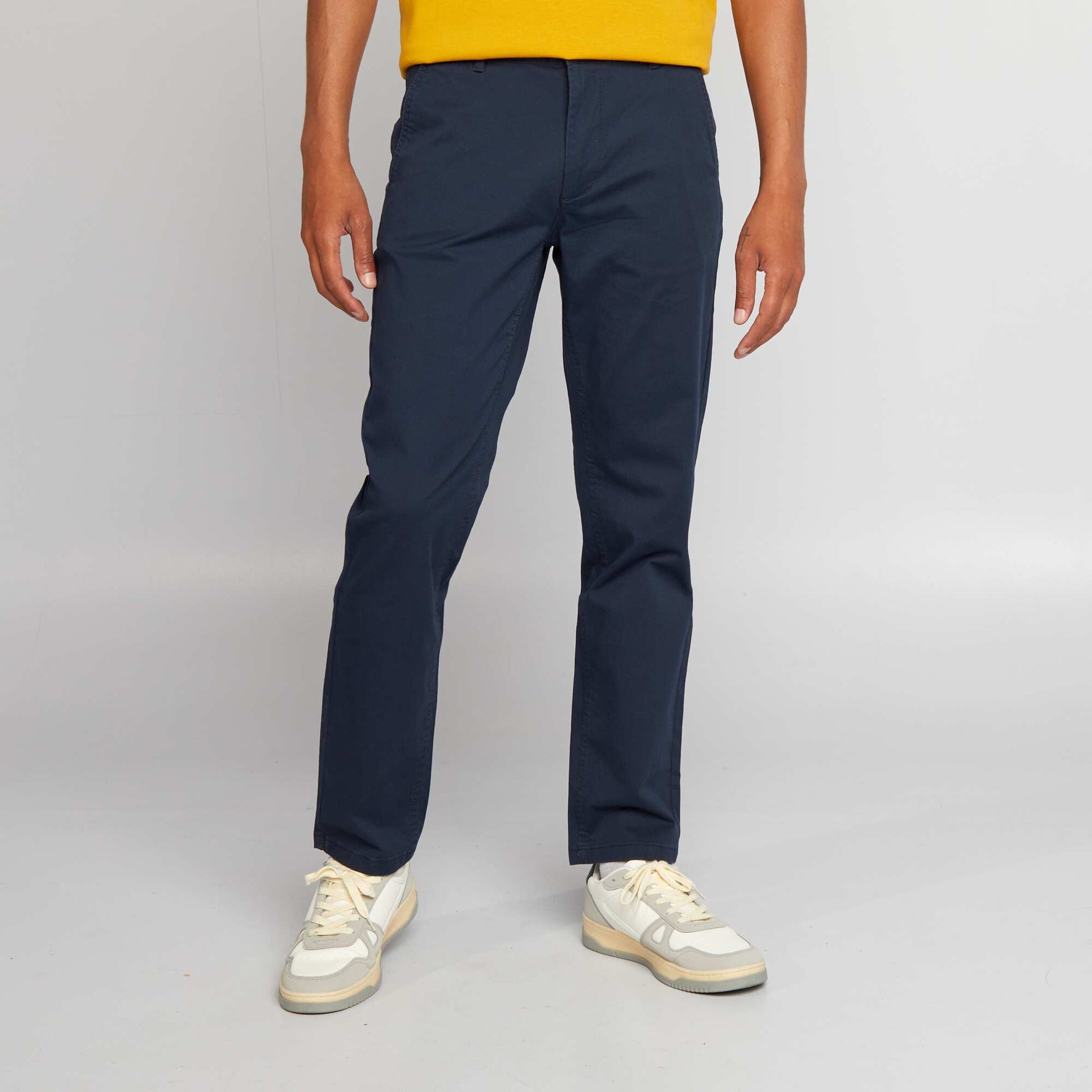 Pantalon chino regular - L32 BLEU MARINE