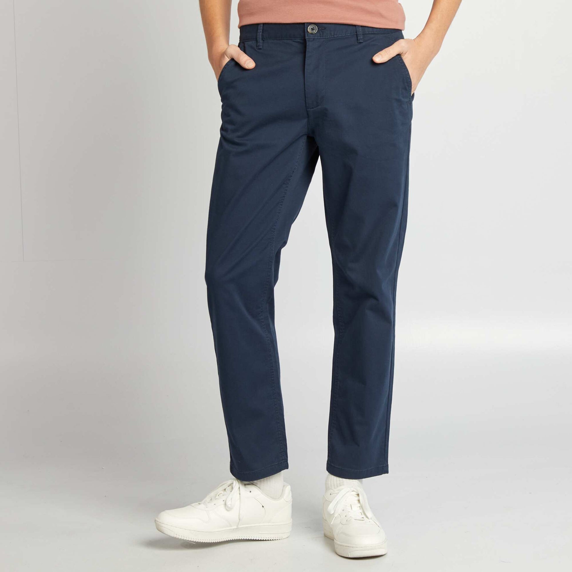 Pantalon chino regular - L30 BLEU MARINE