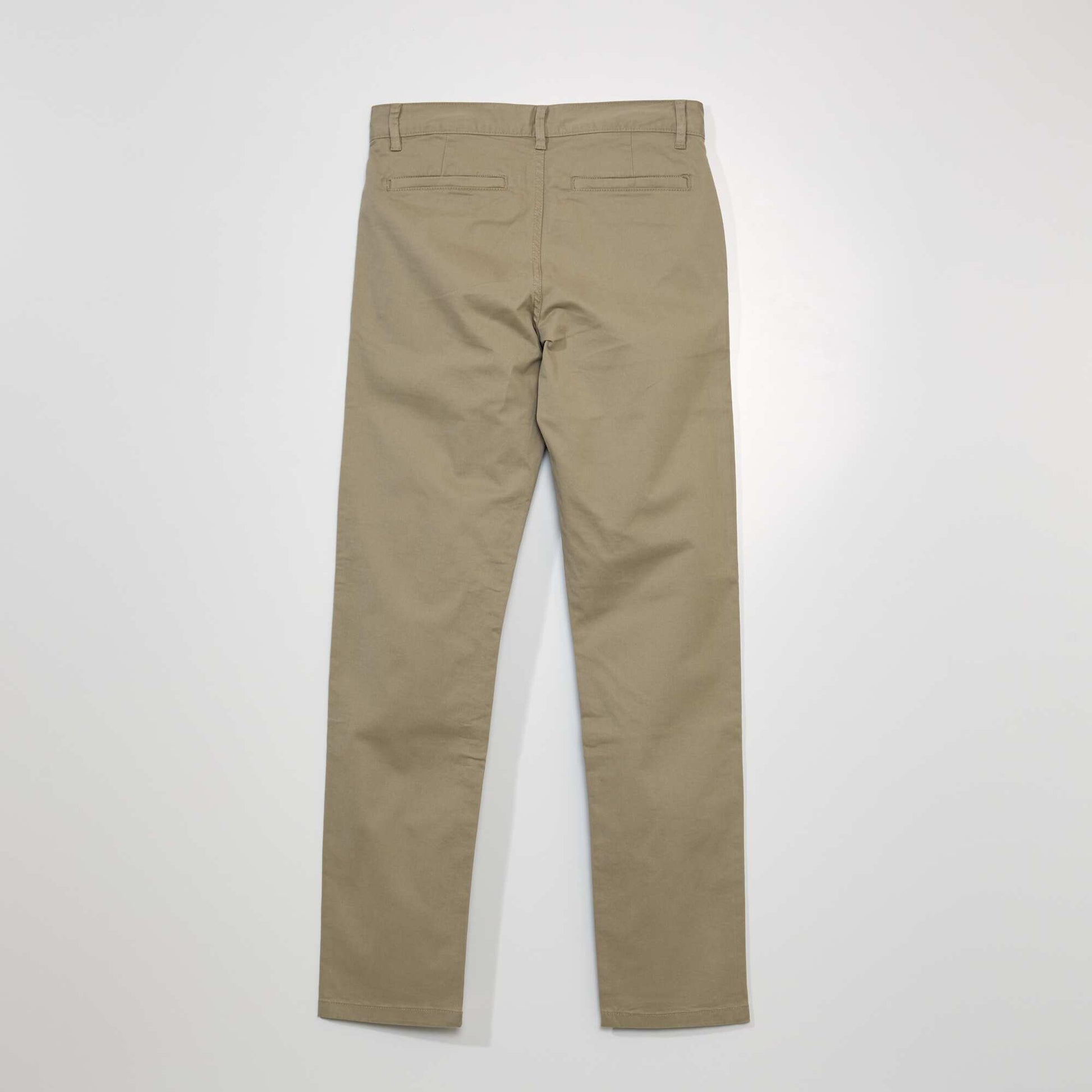 Pantalon chino en coton stretch L34 BEIGE