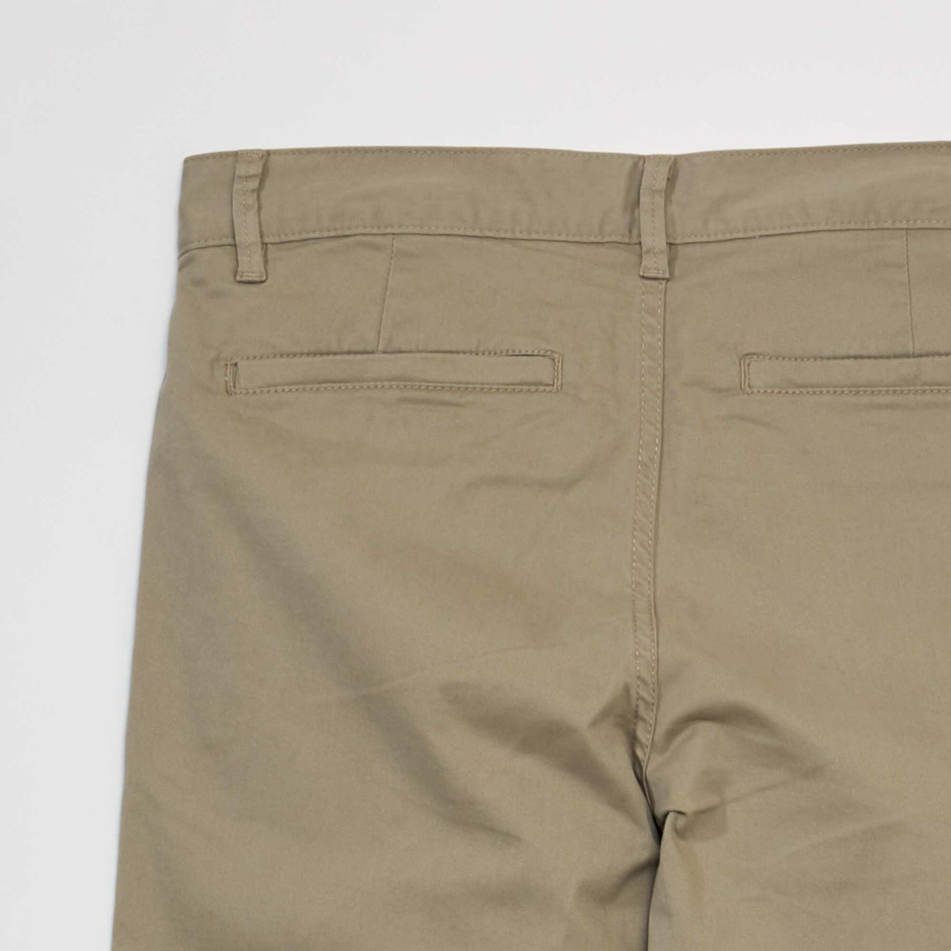 Pantalon chino en coton stretch L34 BEIGE