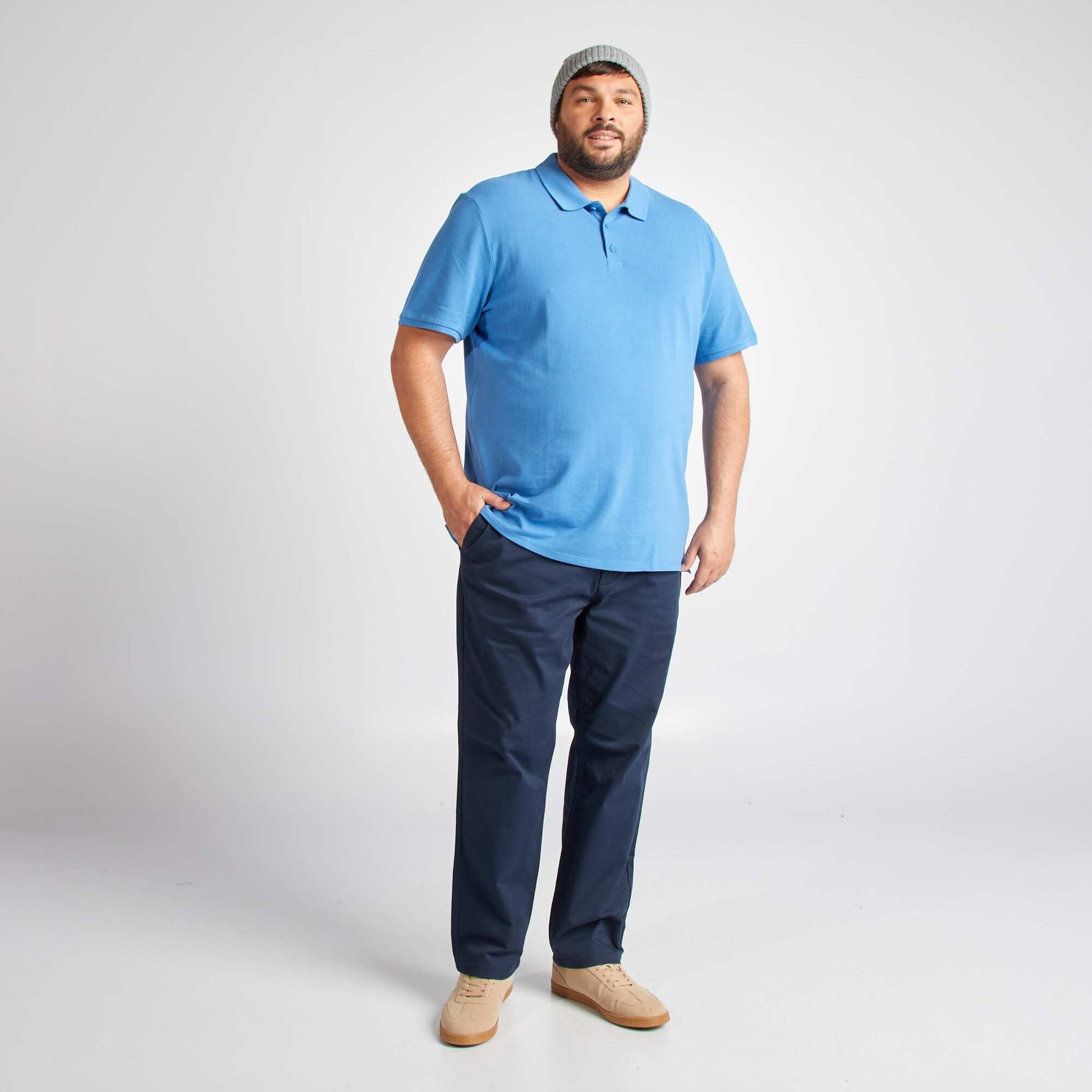 Chino à coupe droite - L32 BLEU MARINE
