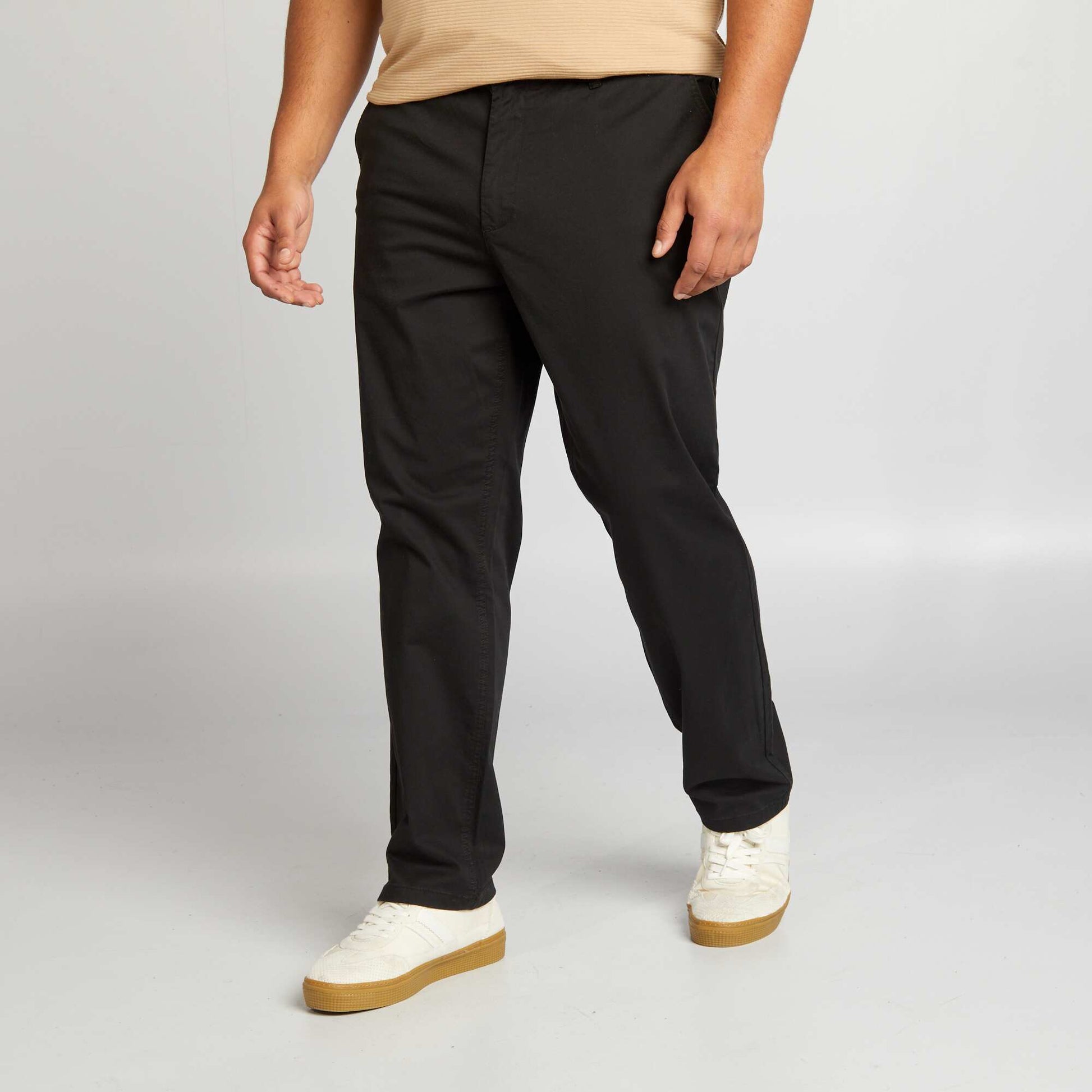 Chino à coupe droite - L32 NOIR