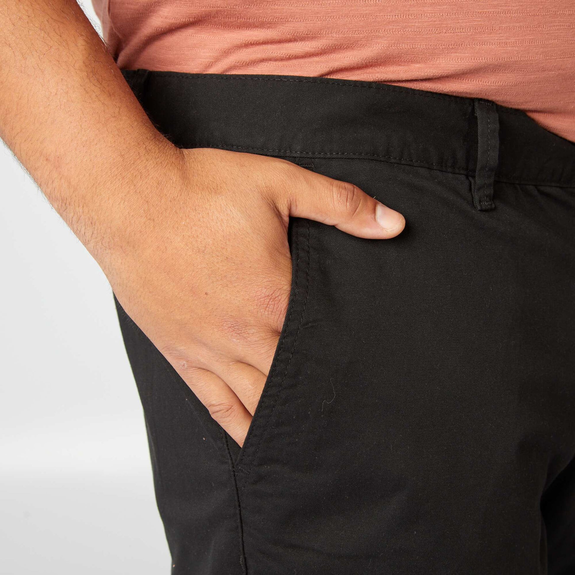 Pantalon chino droit - L30 NOIR