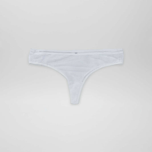 Tanga microfibre Blanc