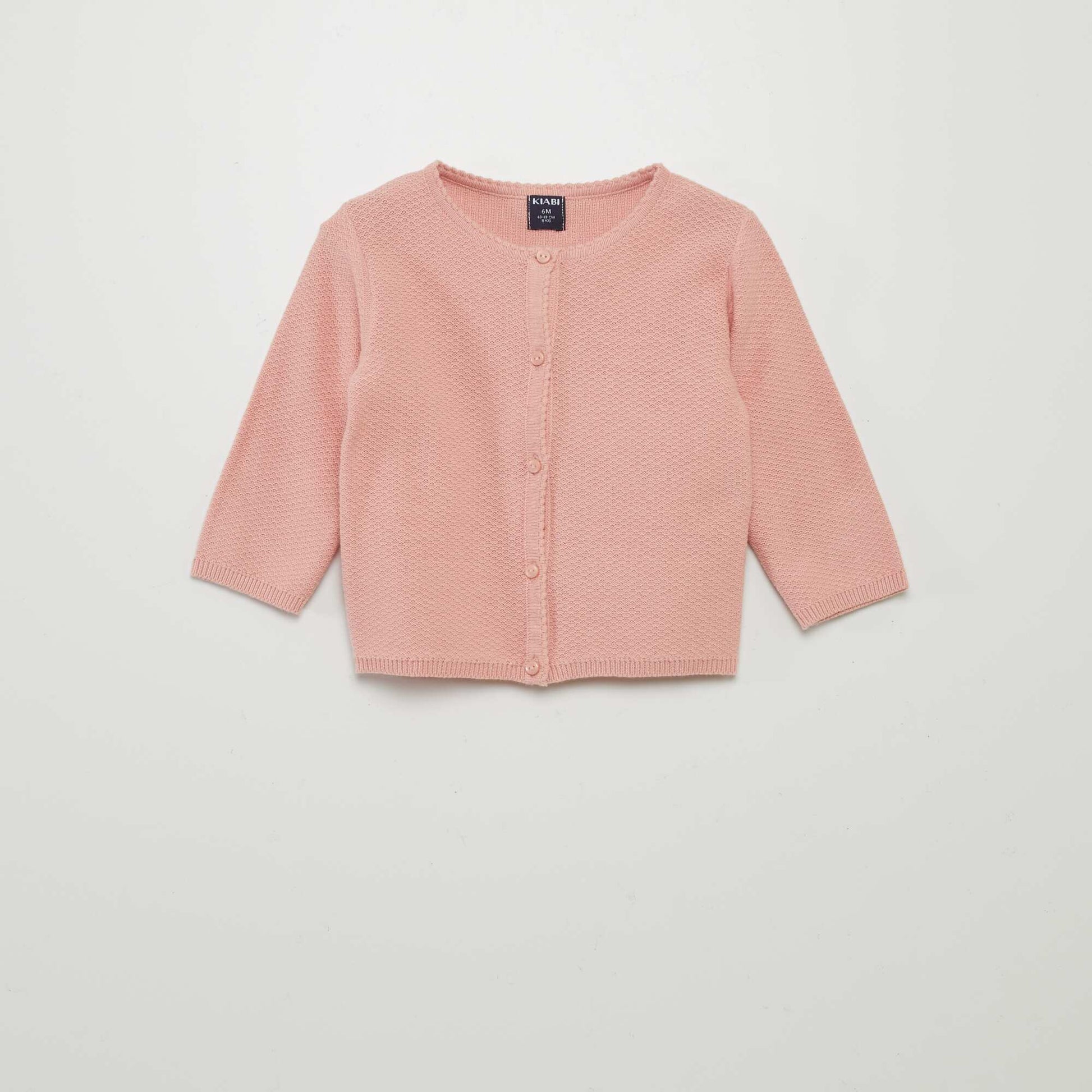 Gilet en maille fantaisie Rose
