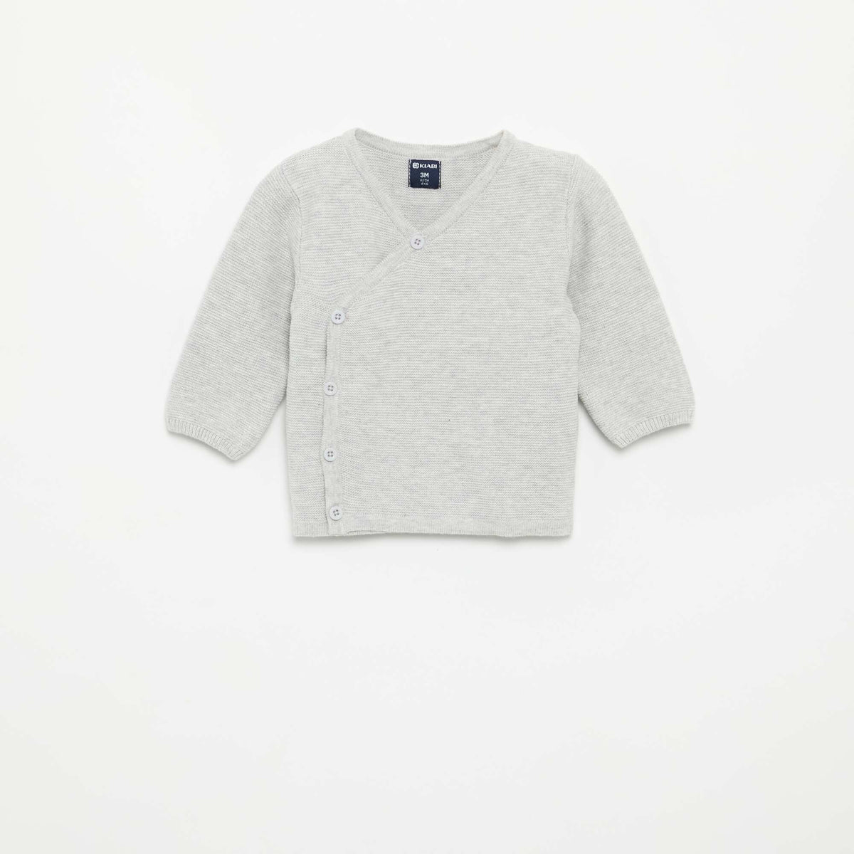 Pull en maille point mousse GRIS