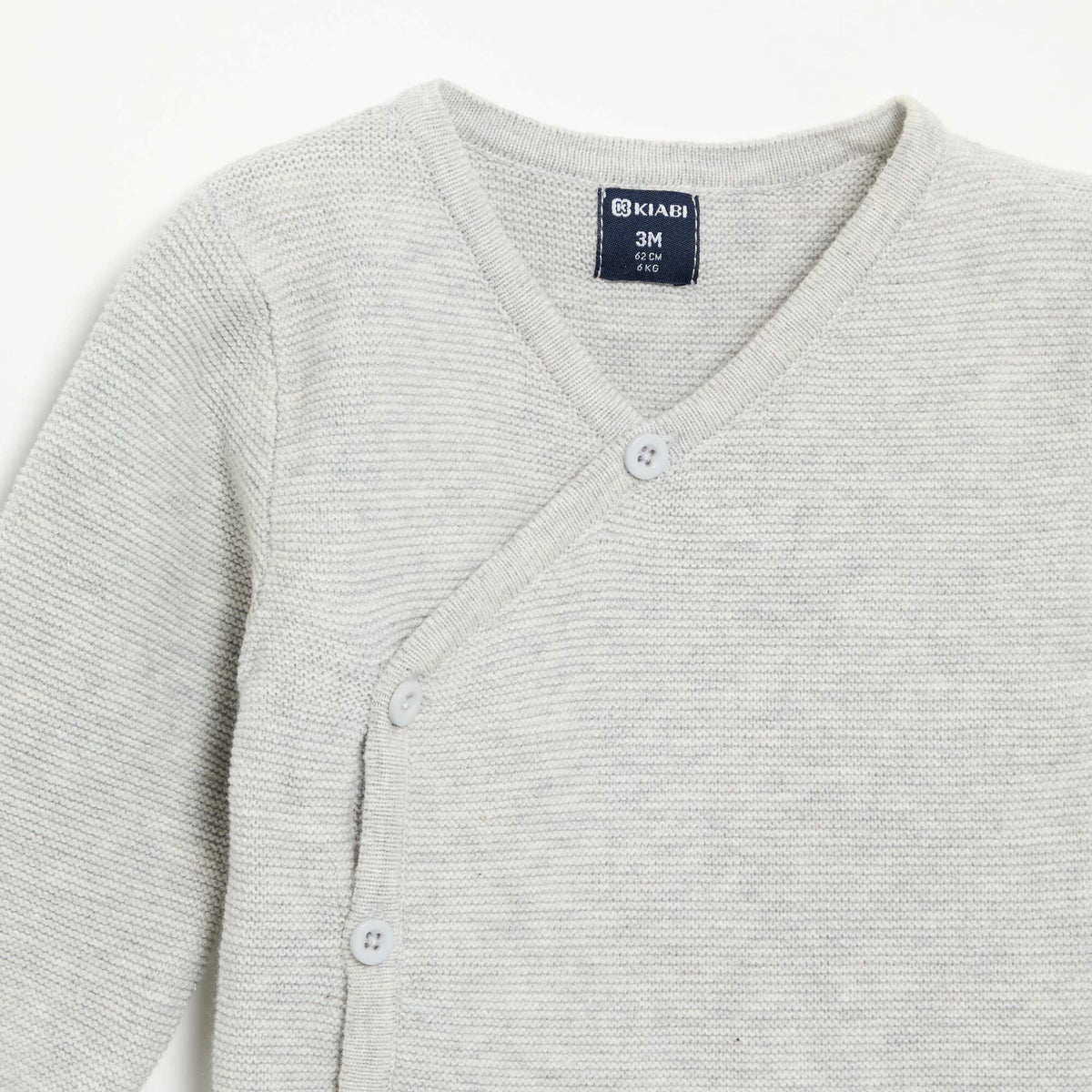Pull en maille point mousse GRIS