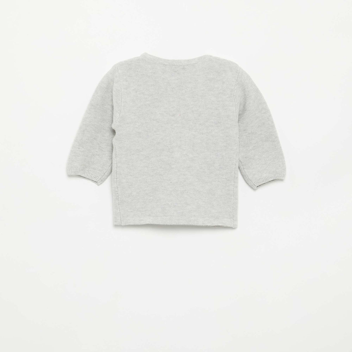 Pull en maille point mousse GRIS