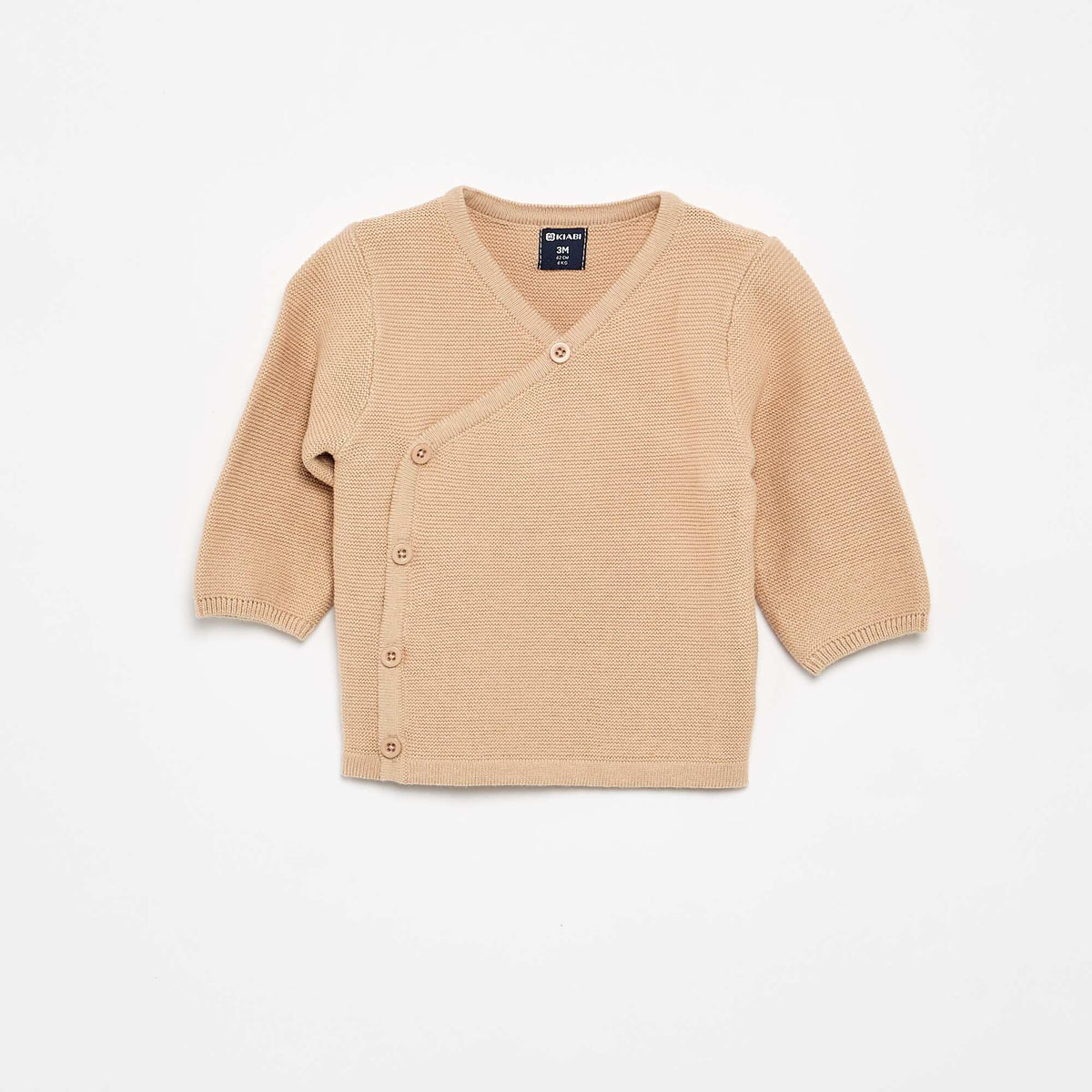 Pull en maille point mousse BEIGE