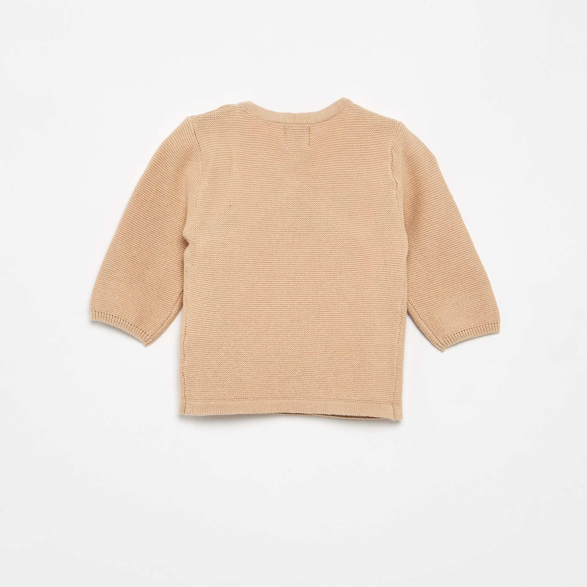 Pull en maille point mousse BEIGE