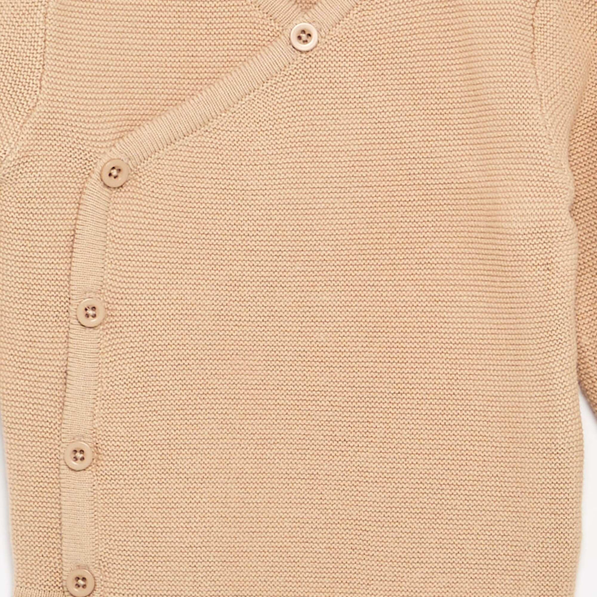 Pull en maille point mousse BEIGE