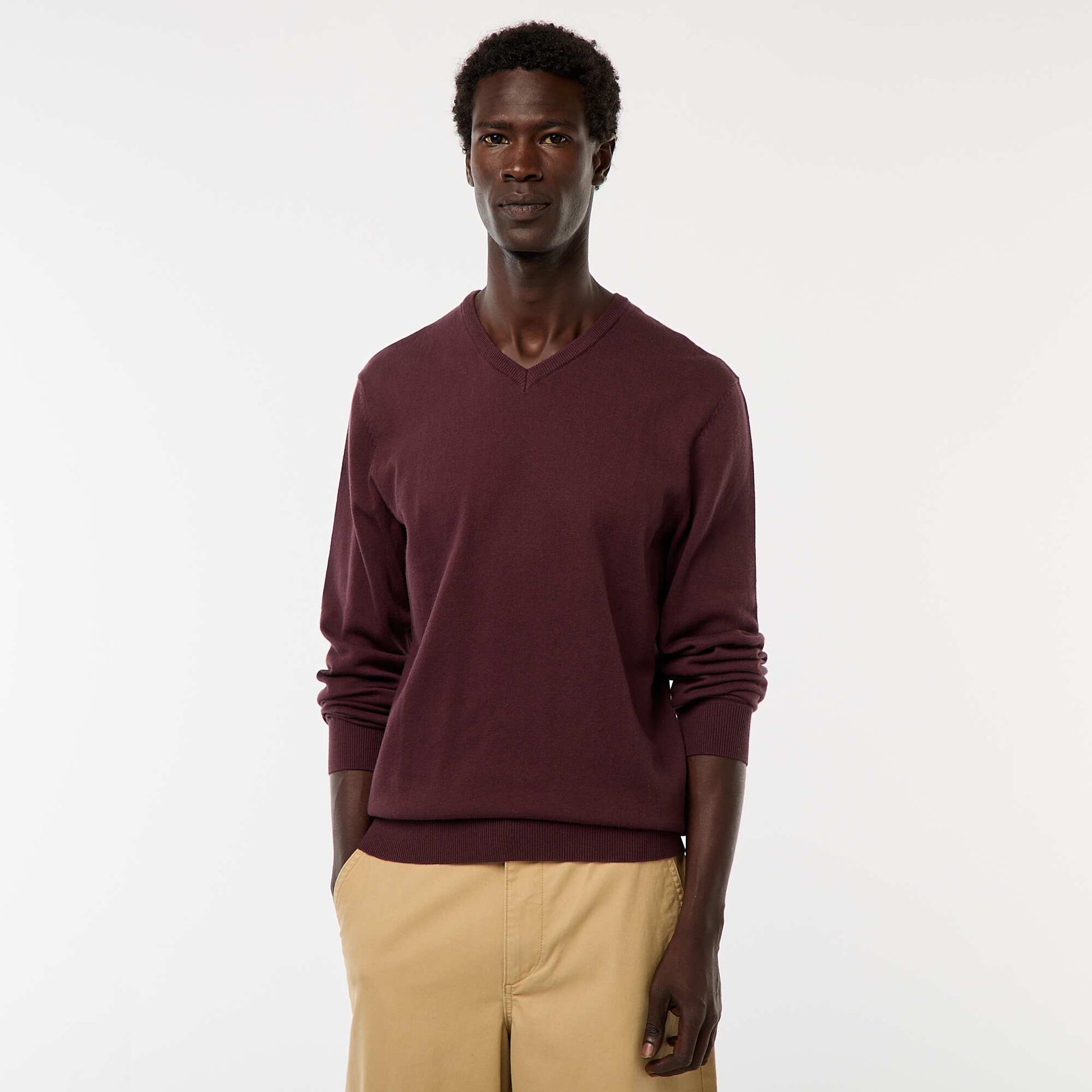 Pull basique en maille unie VIOLET