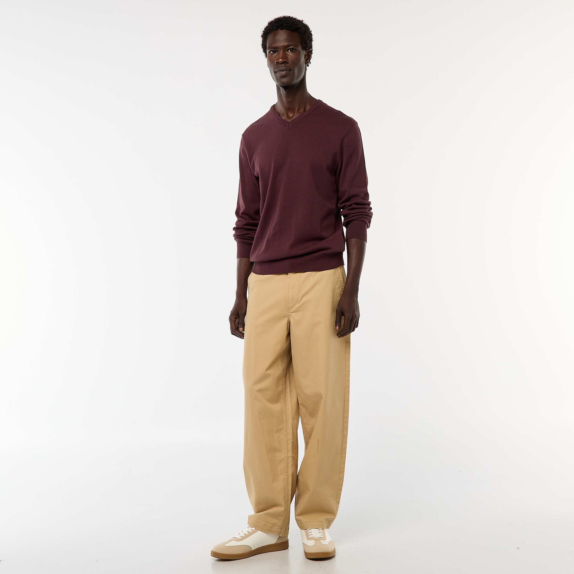 Pull basique en maille unie VIOLET