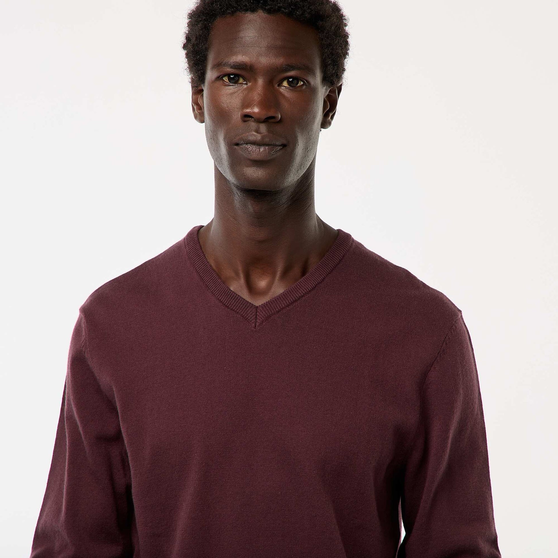 Pull basique en maille unie VIOLET