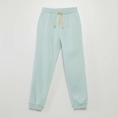 Jogging molletonn e taille lastiqu e bleu