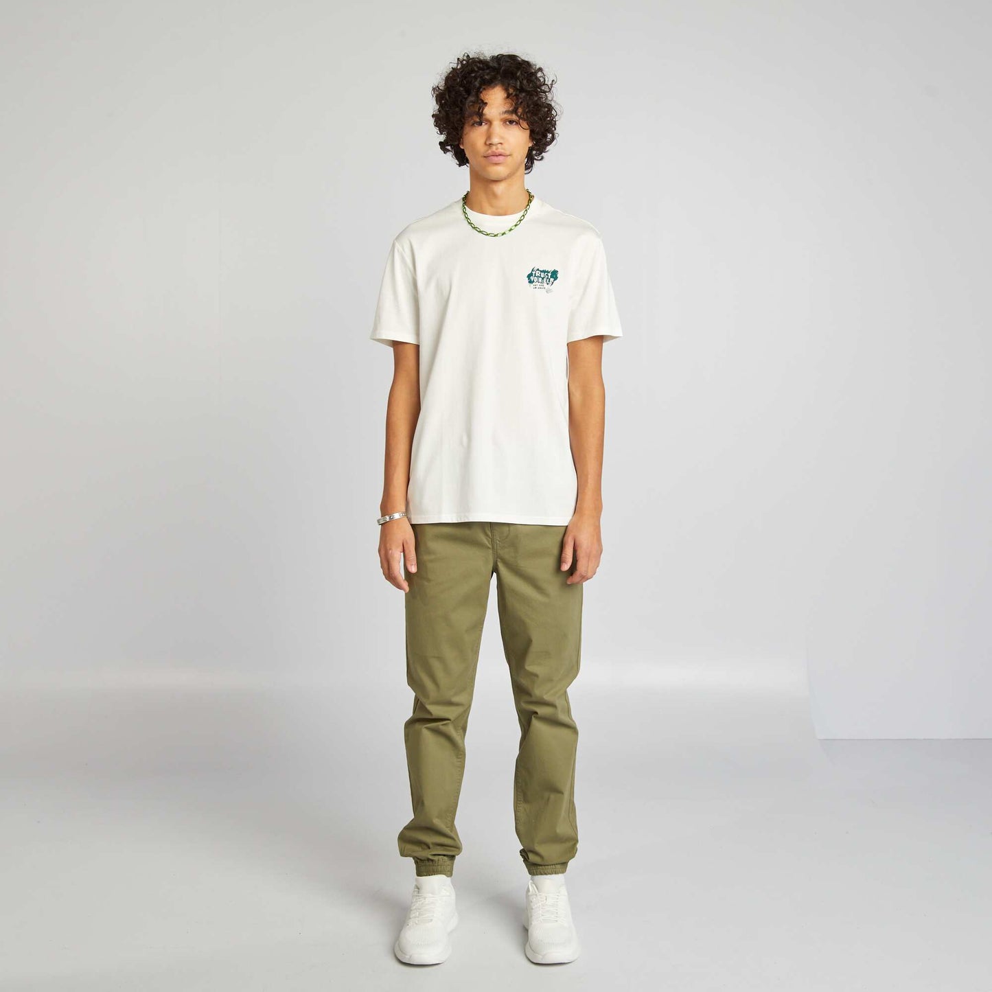 Pantalon esprit 'jogger' Vert