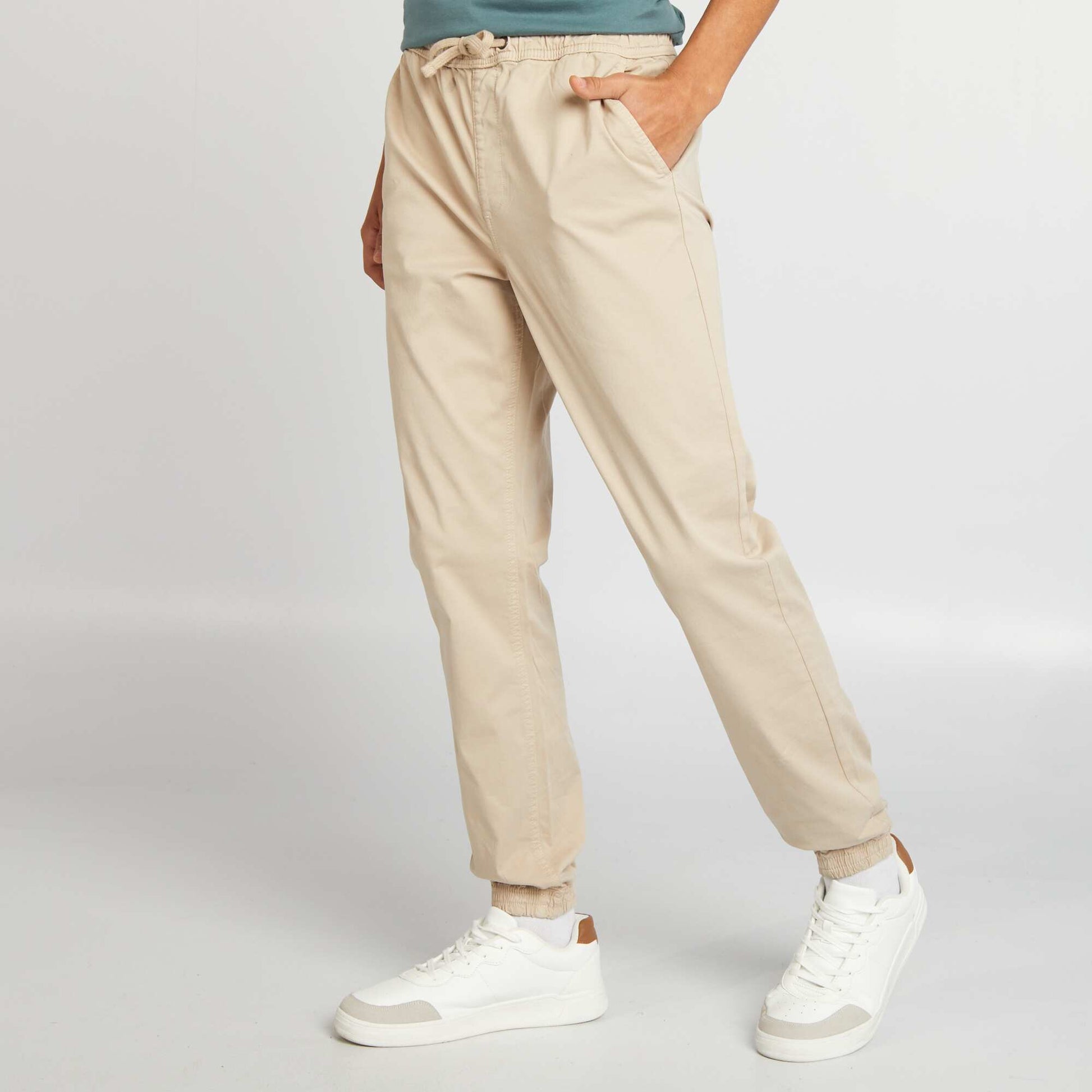 Pantalon esprit 'jogger' BEIGE