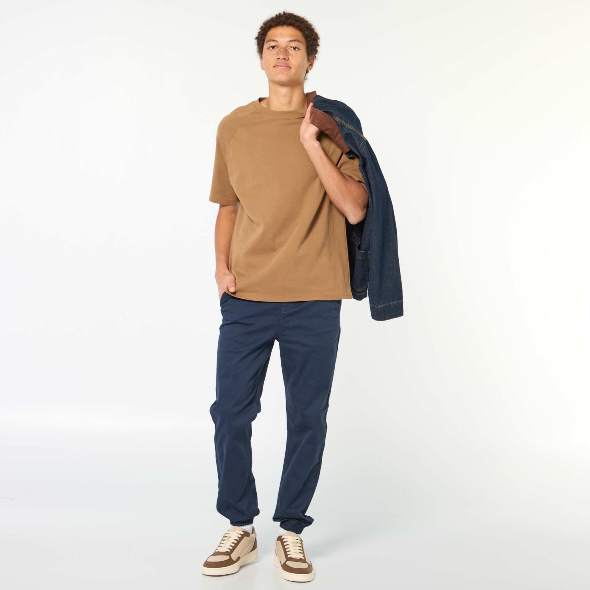 Pantalon esprit 'jogger' BLEU MARINE