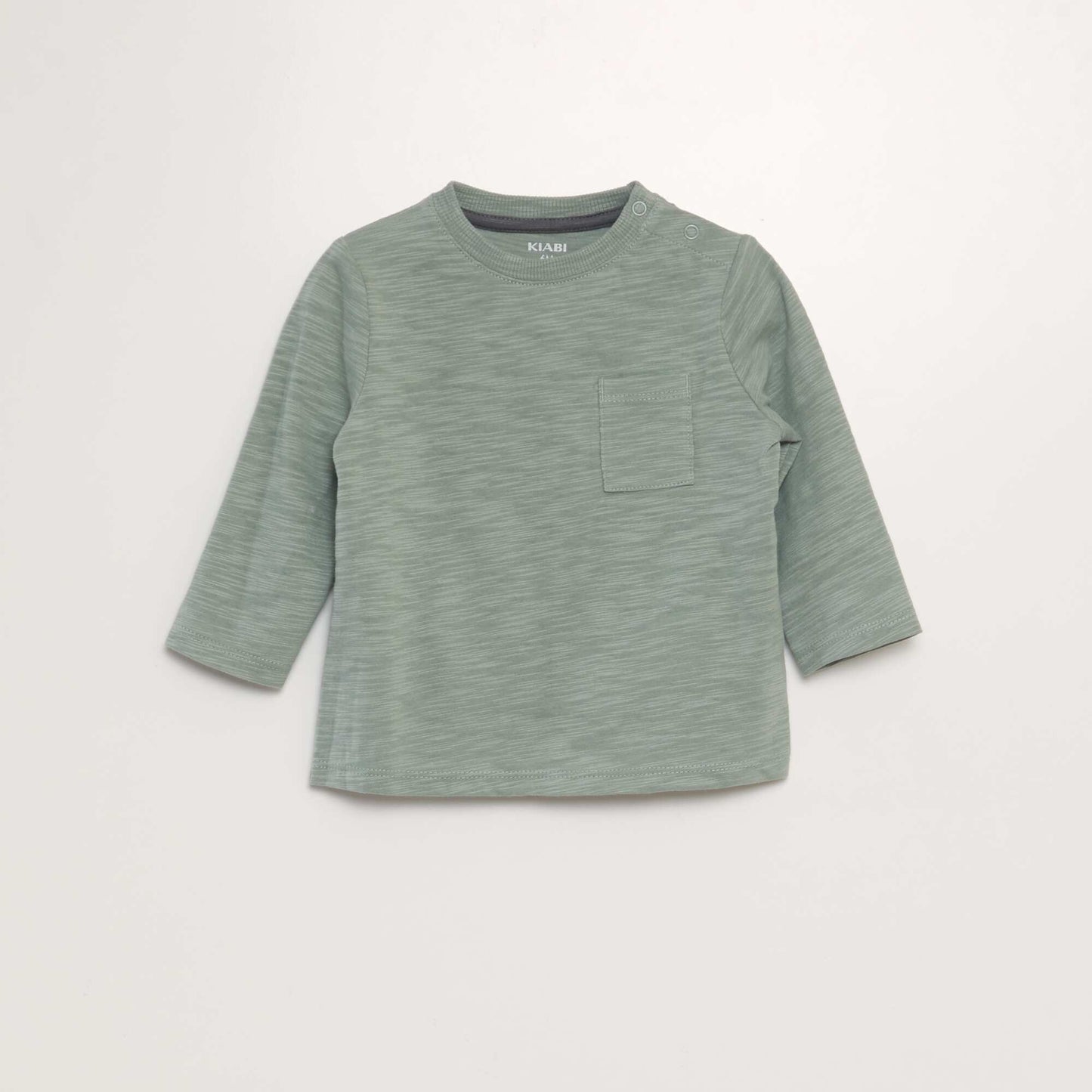 T-shirt à col rond avec poche Vert