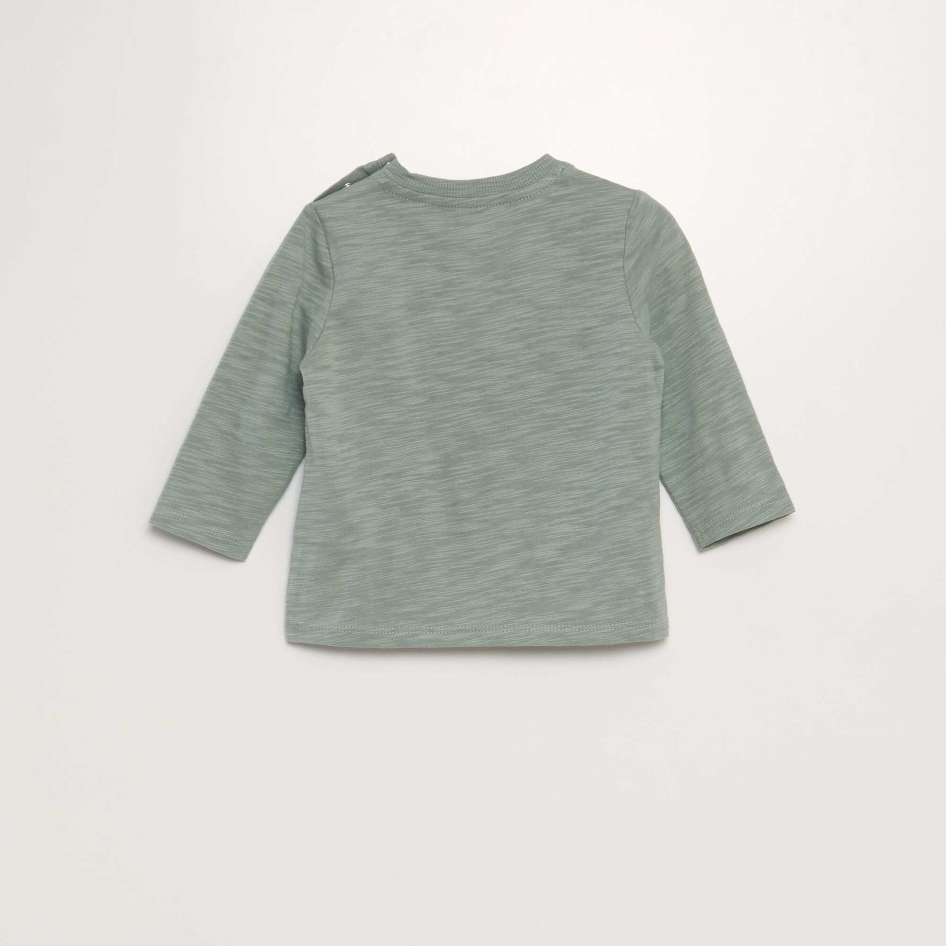 T-shirt col rond avec poche Vert