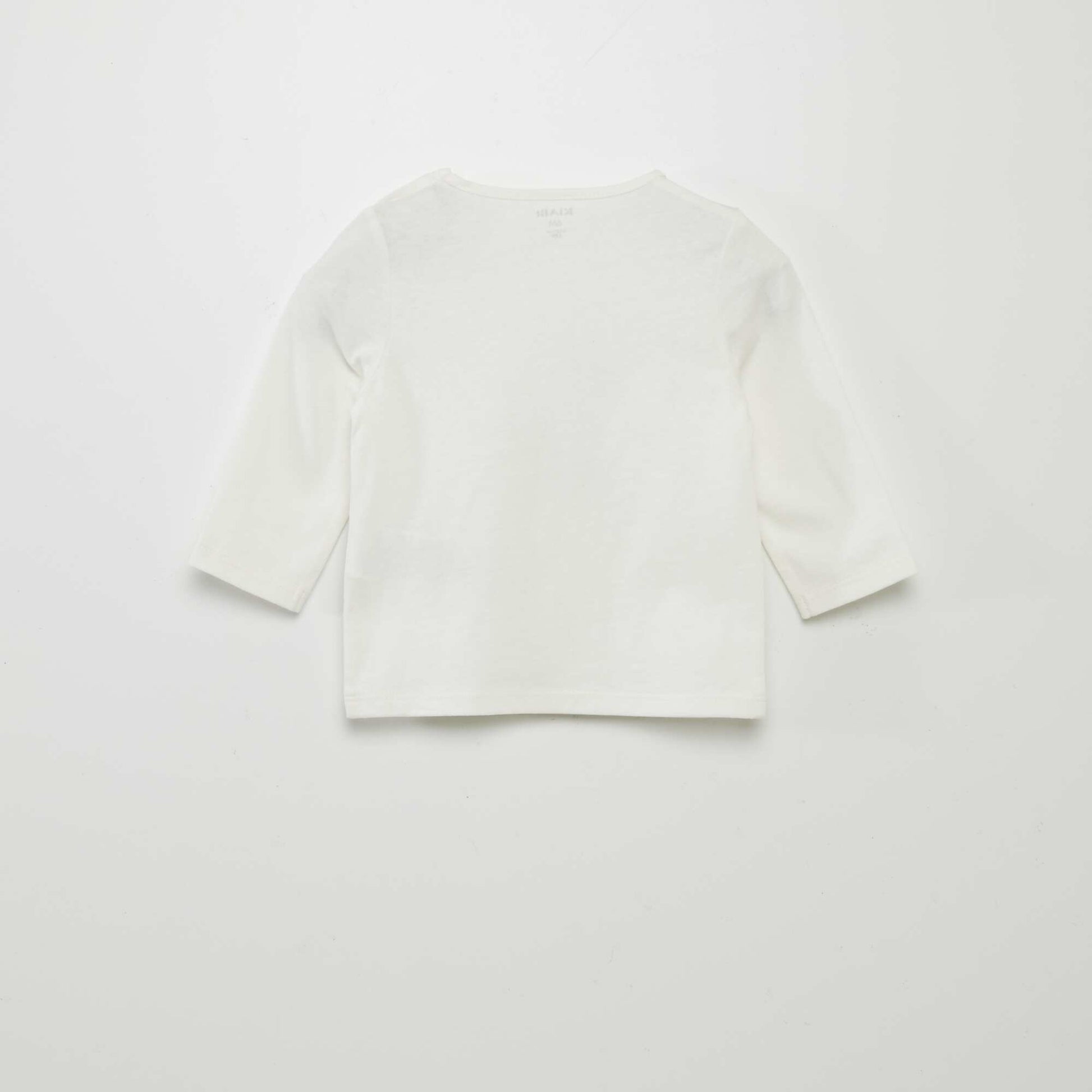 T-shirt manches longues imprim Blanc