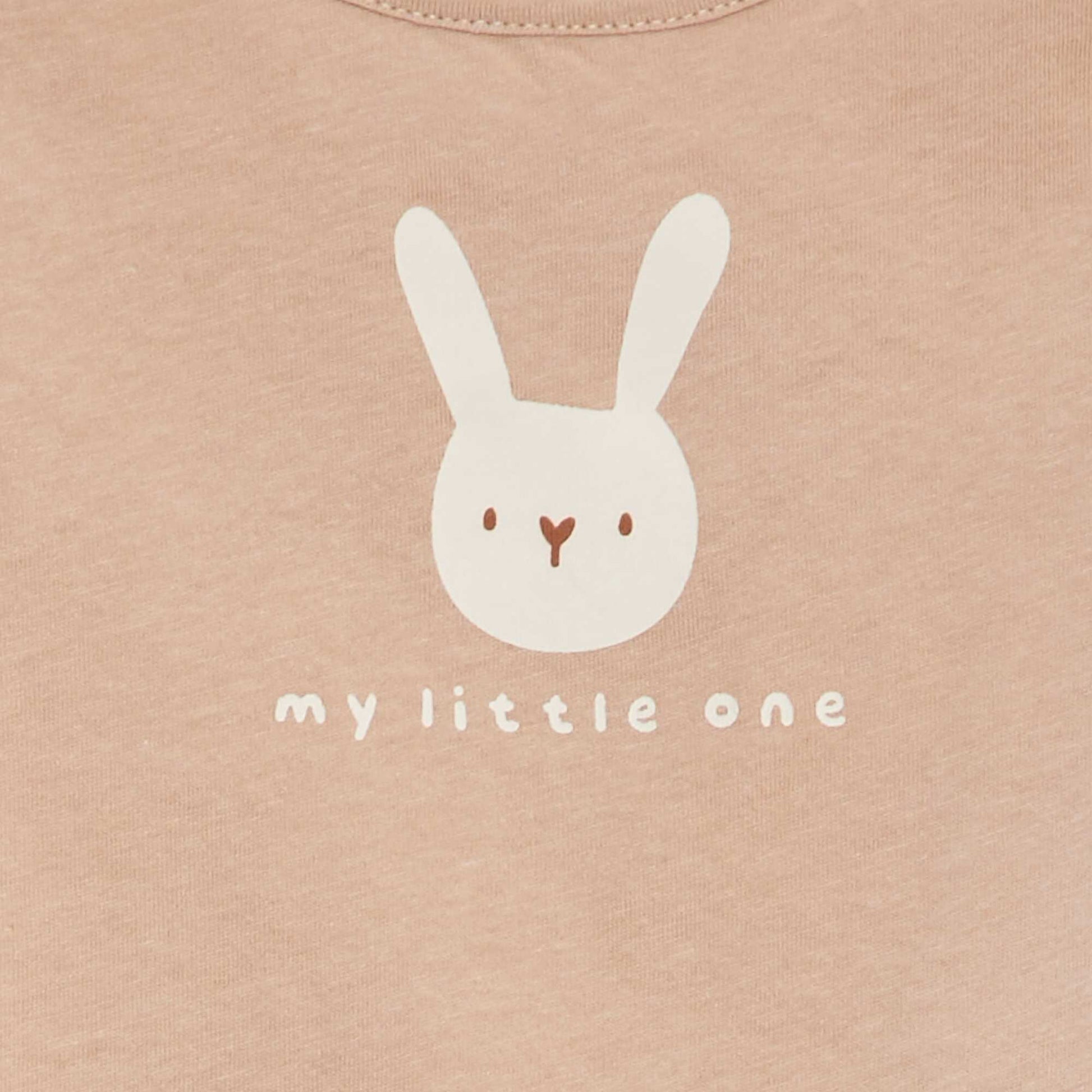 T-shirt manches longues imprimé BEIGE