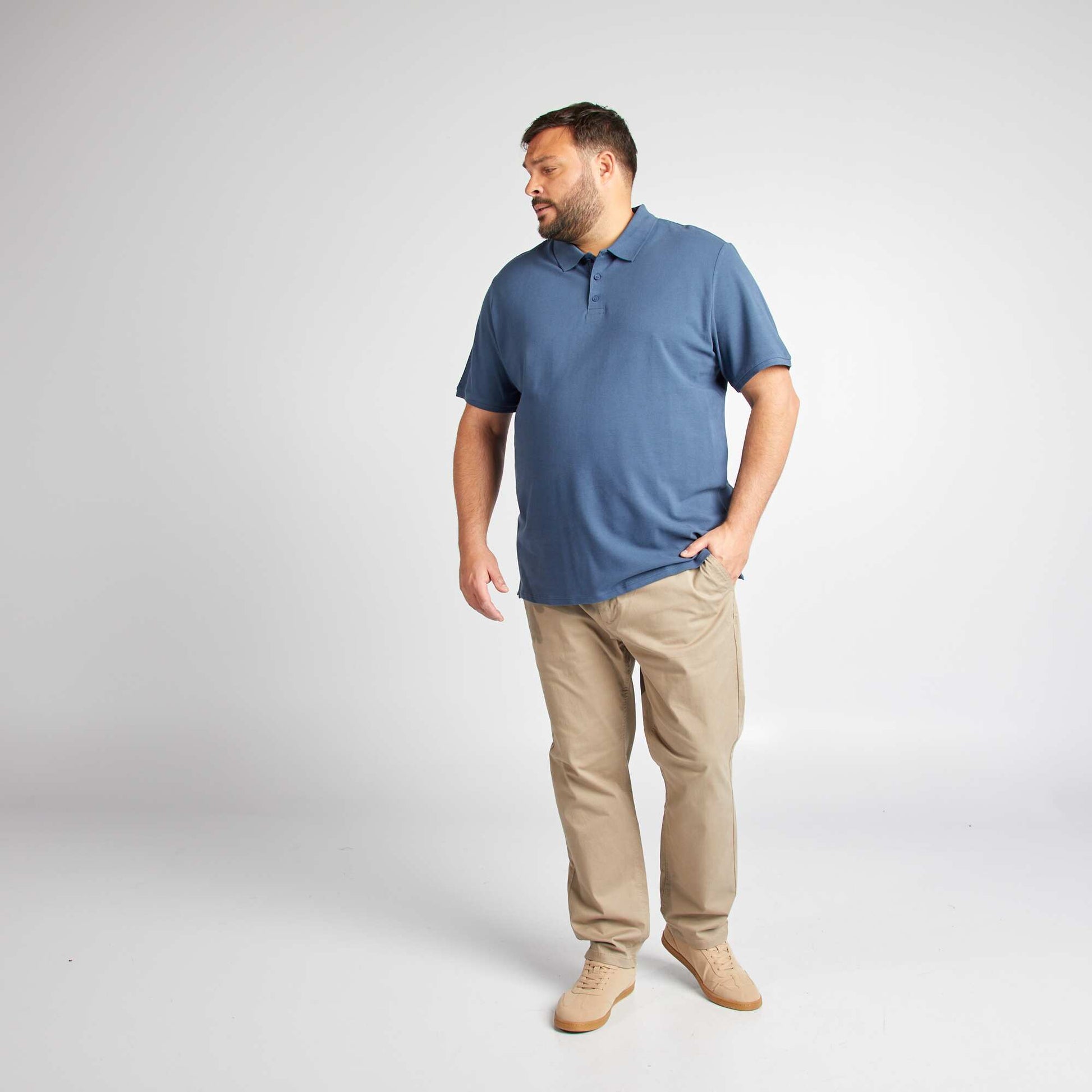 Polo en maille piqué BLEU