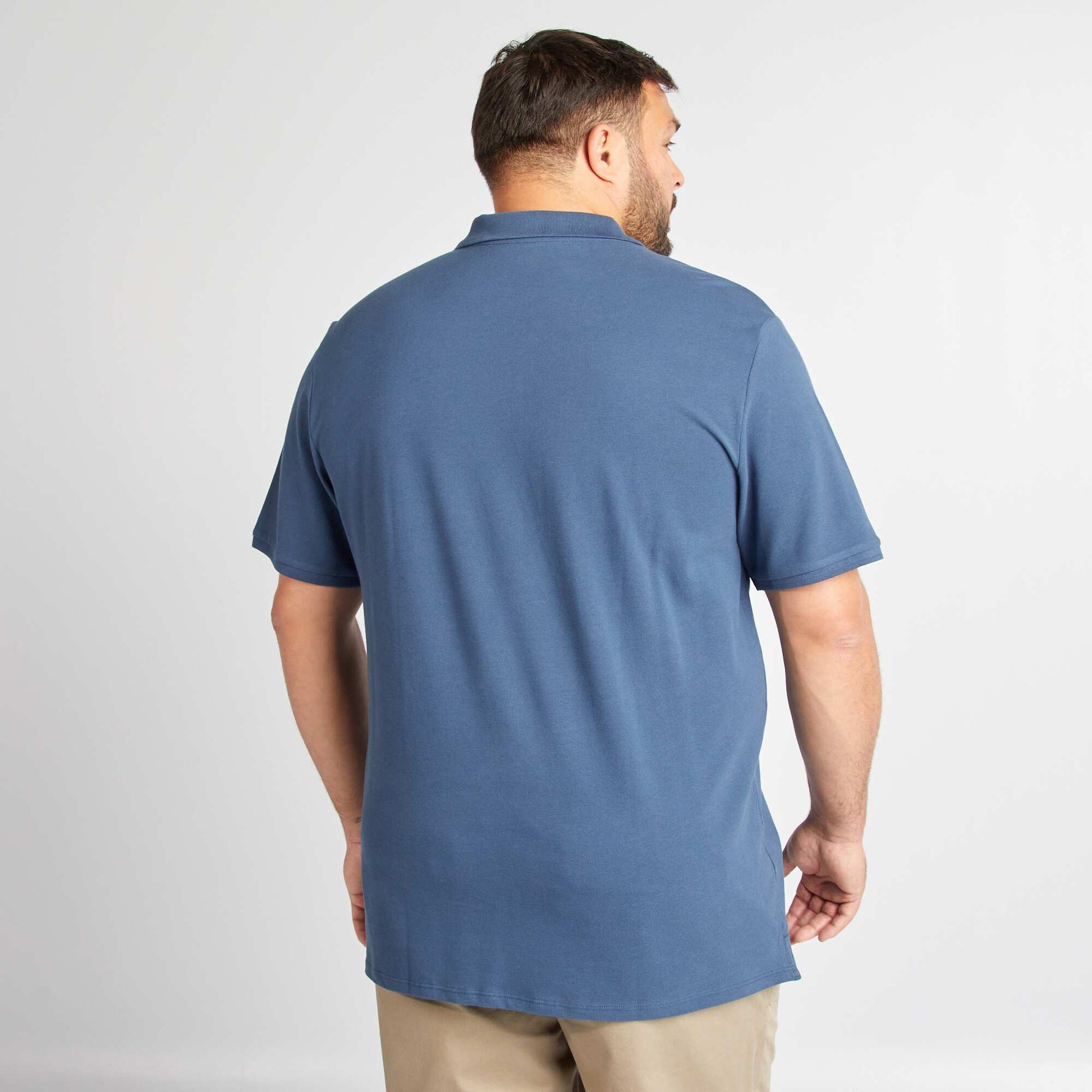 Polo en maille piqué BLEU