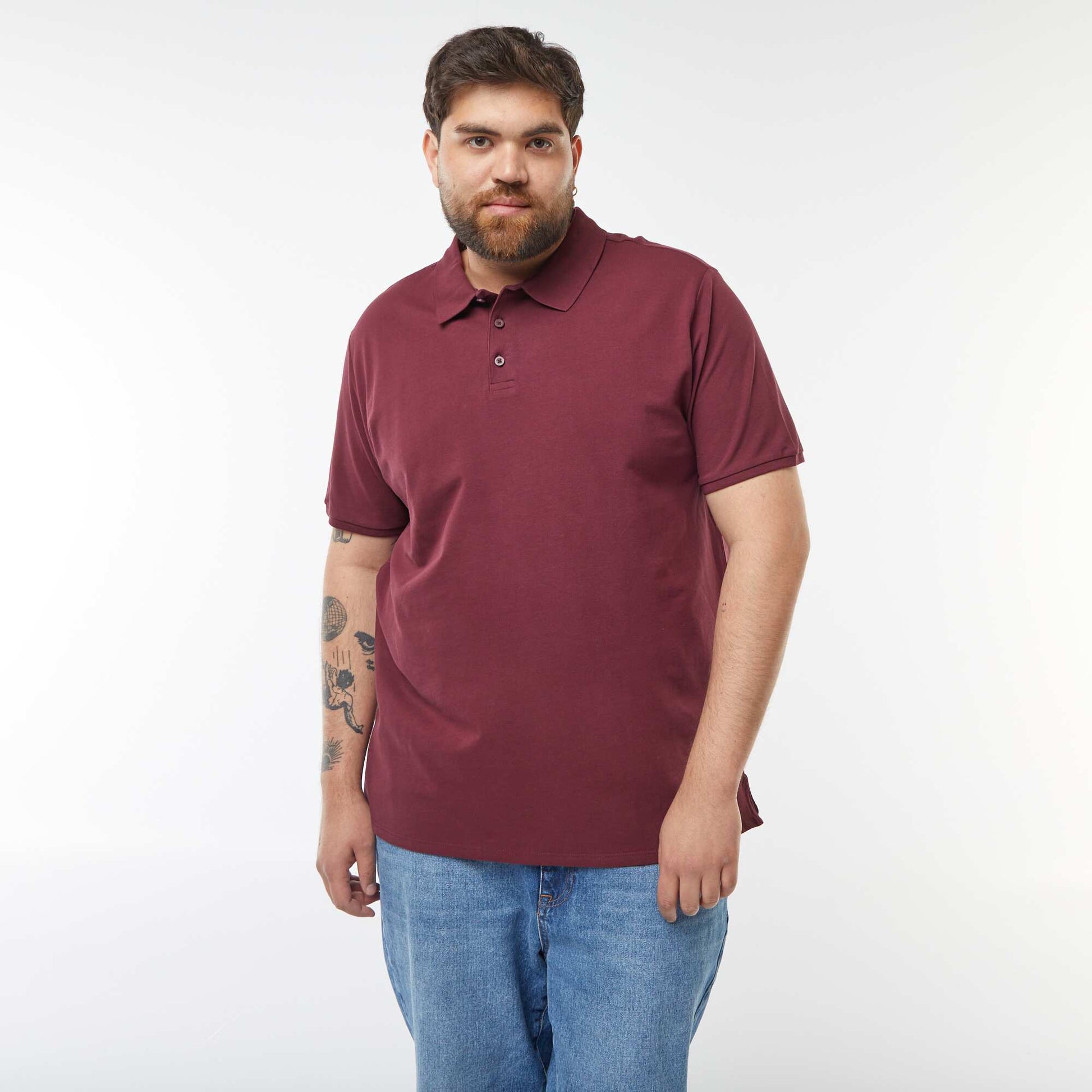 Polo en maille piqué ROUGE