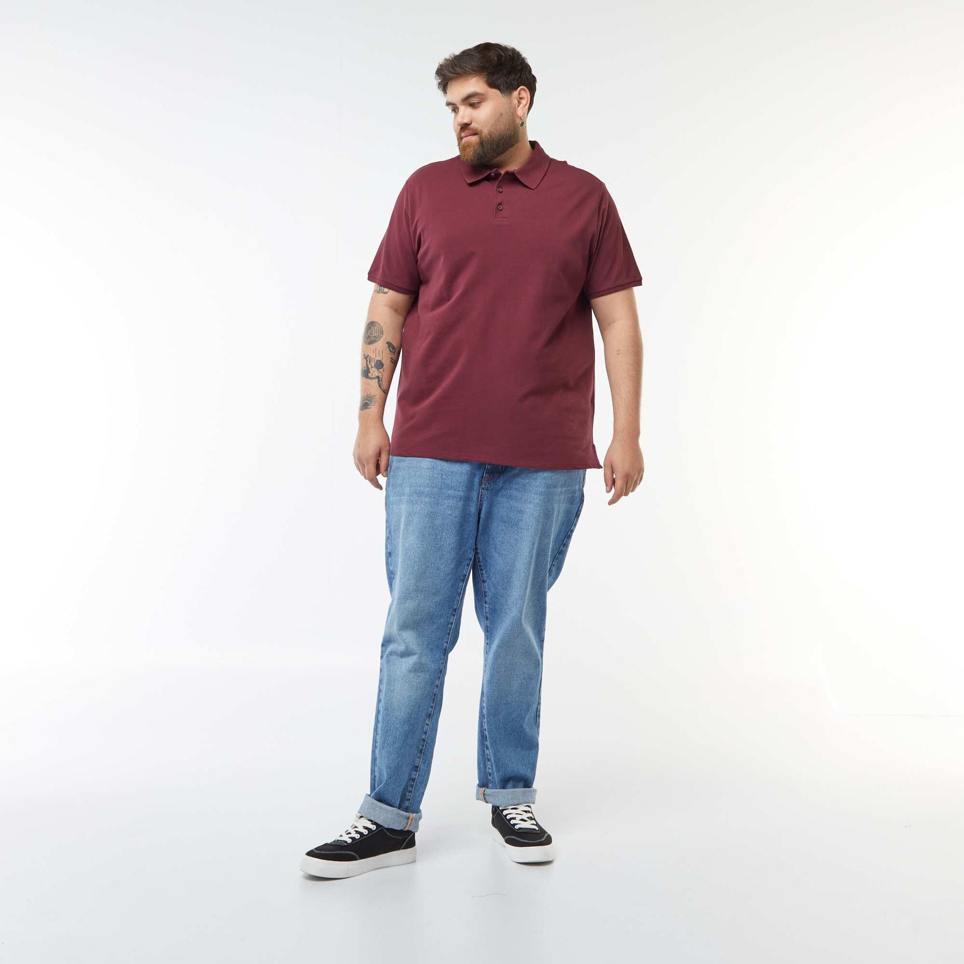Polo en maille piqué ROUGE