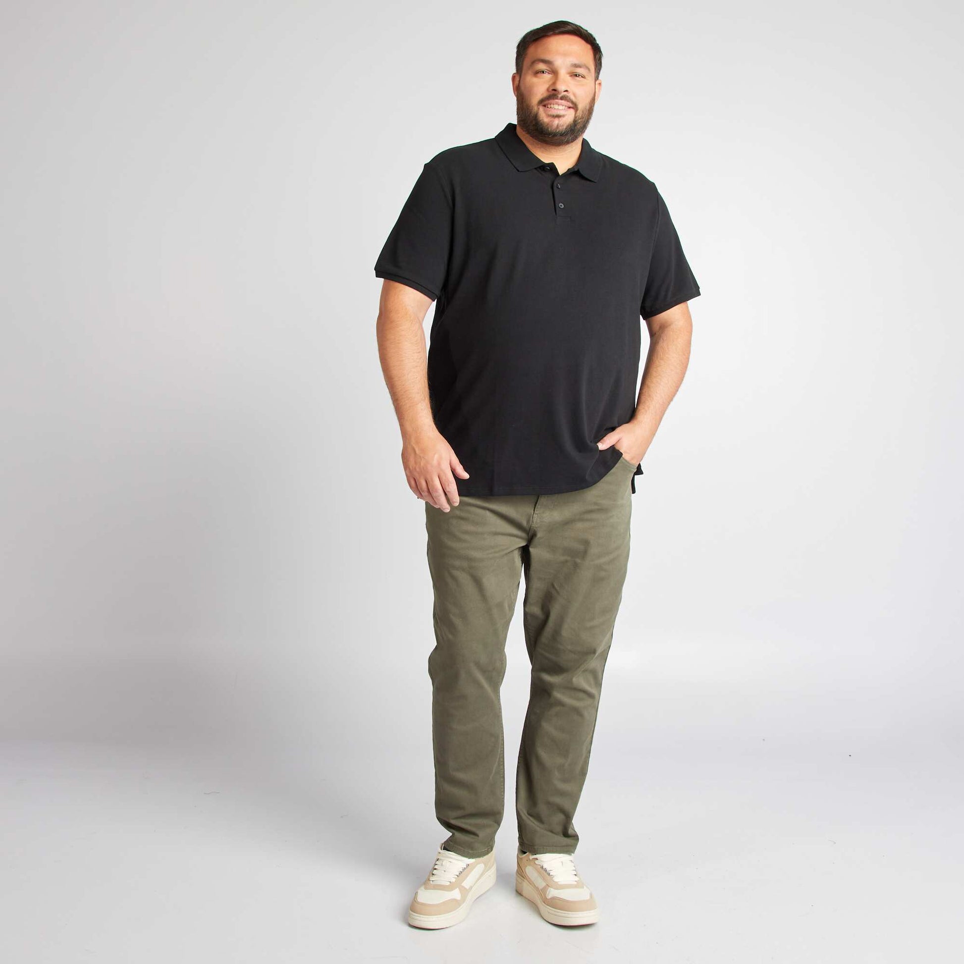 Polo en maille piqué NOIR