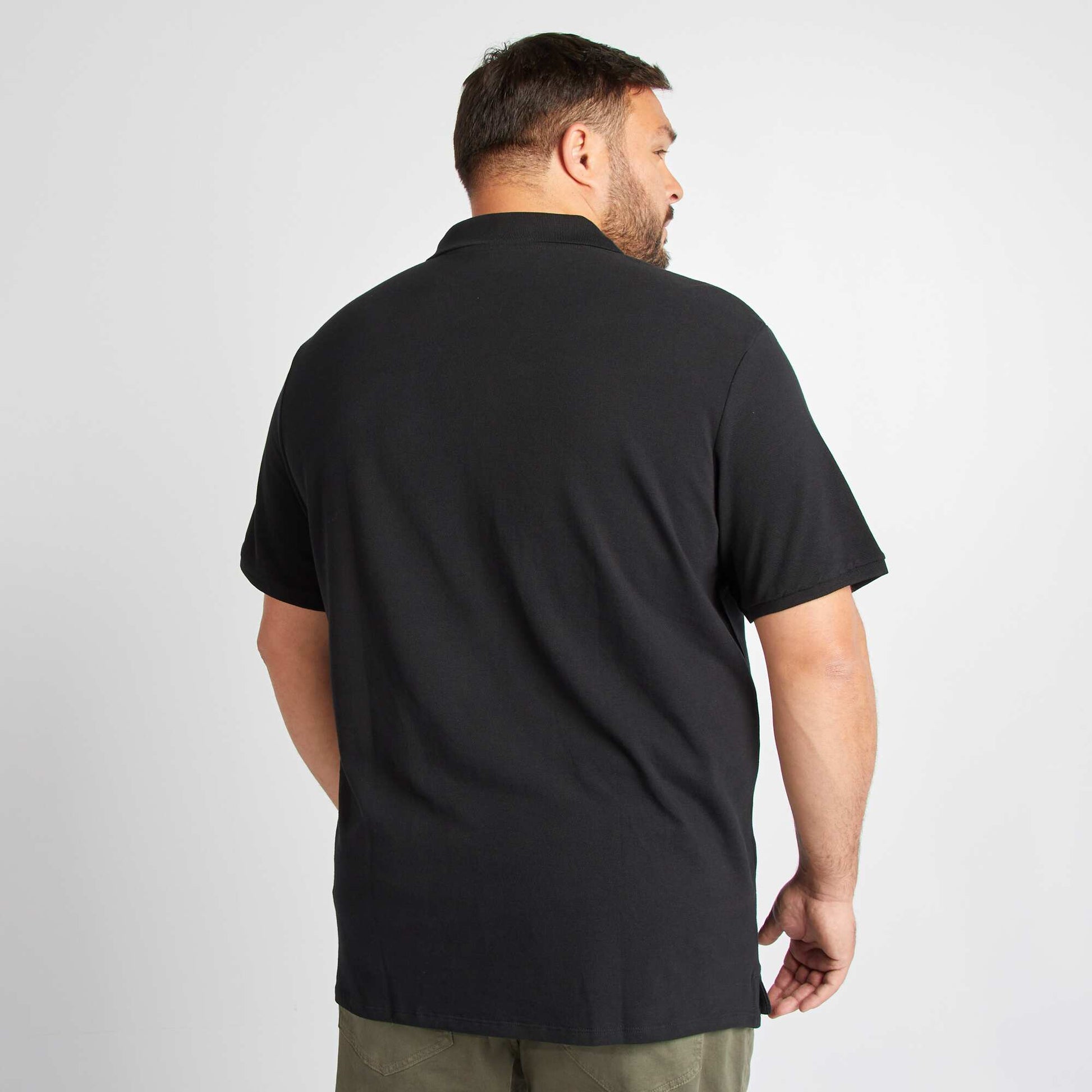 Polo en maille piqué NOIR