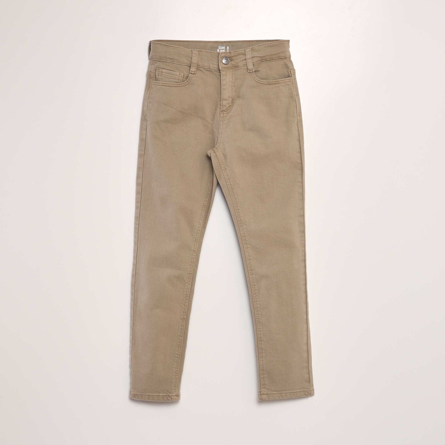 Jean slim 5 poches Beige