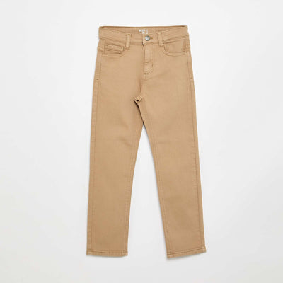 Jean slim à 5 poches BEIGE