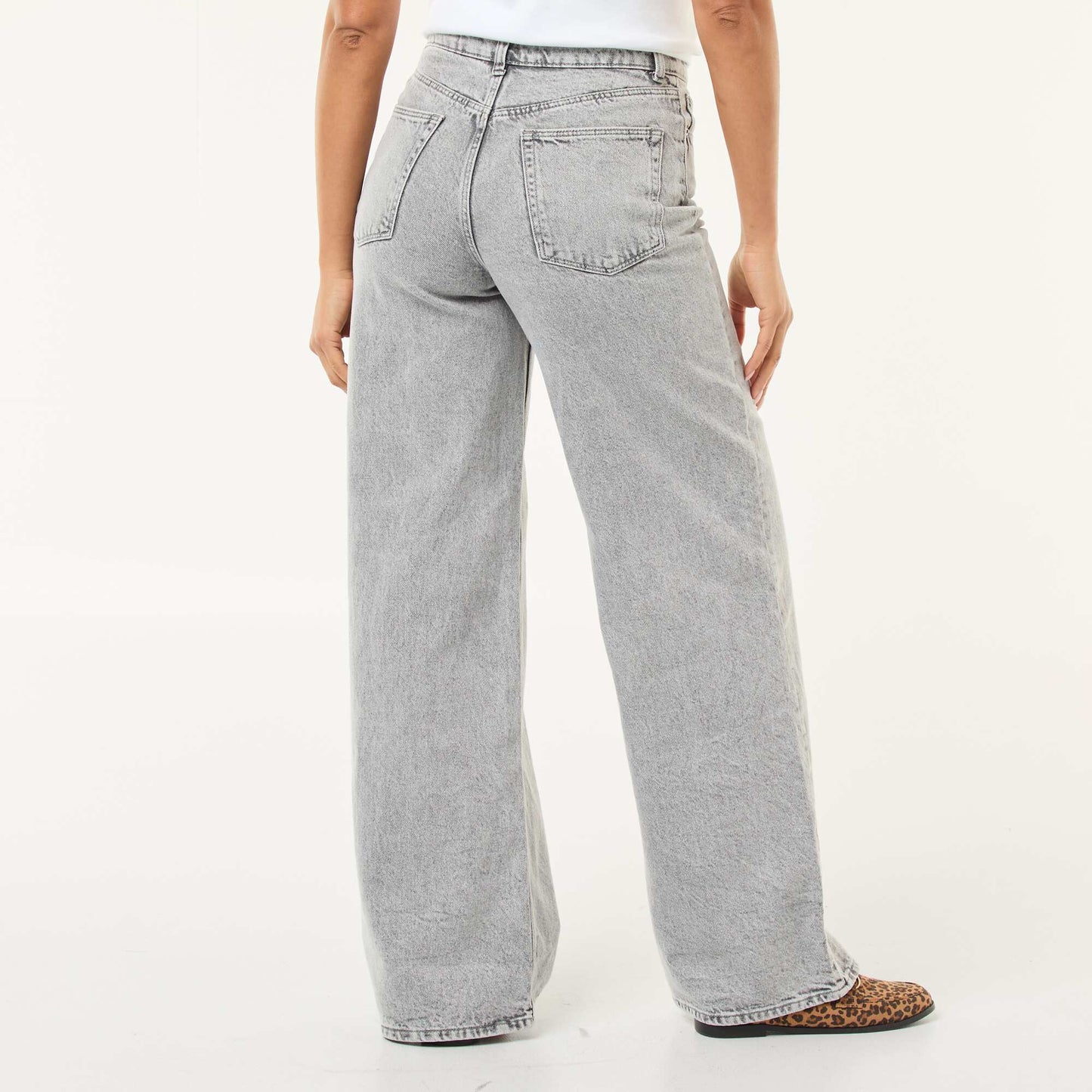 Jean wide leg - L30 GRIS