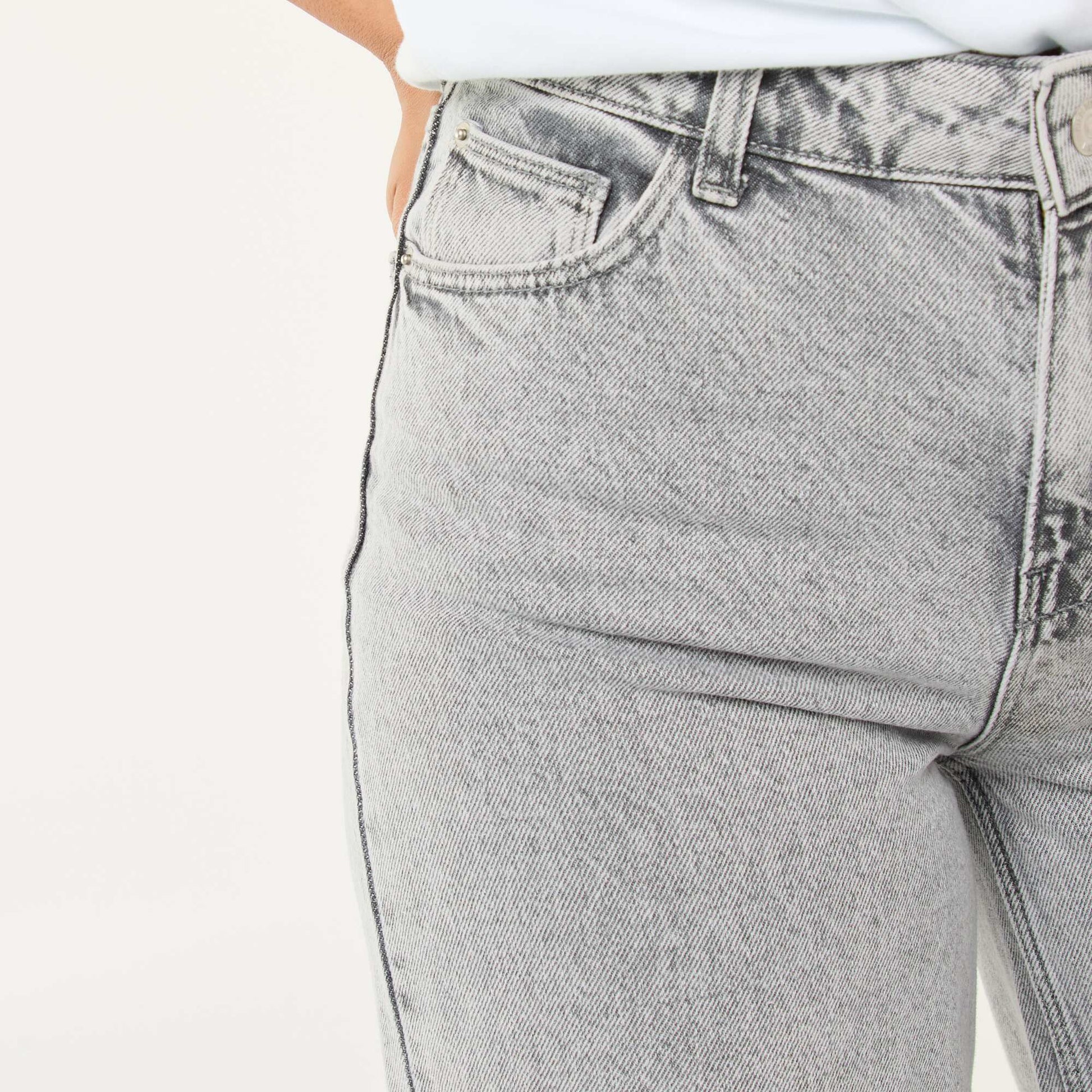 Jean wide leg - L30 GRIS