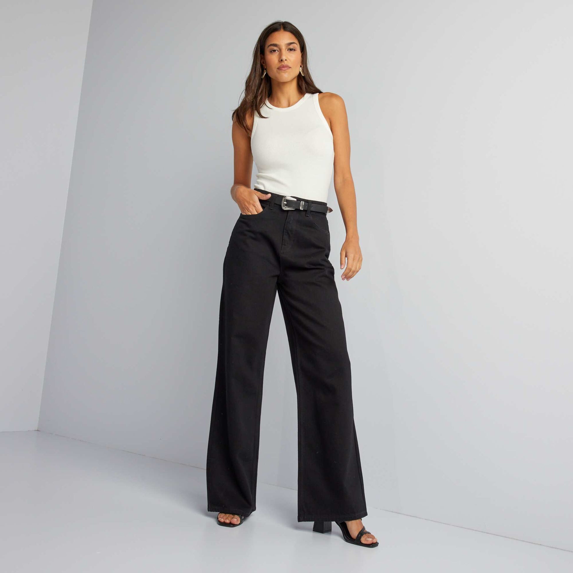 Jean wide leg - L32 NOIR