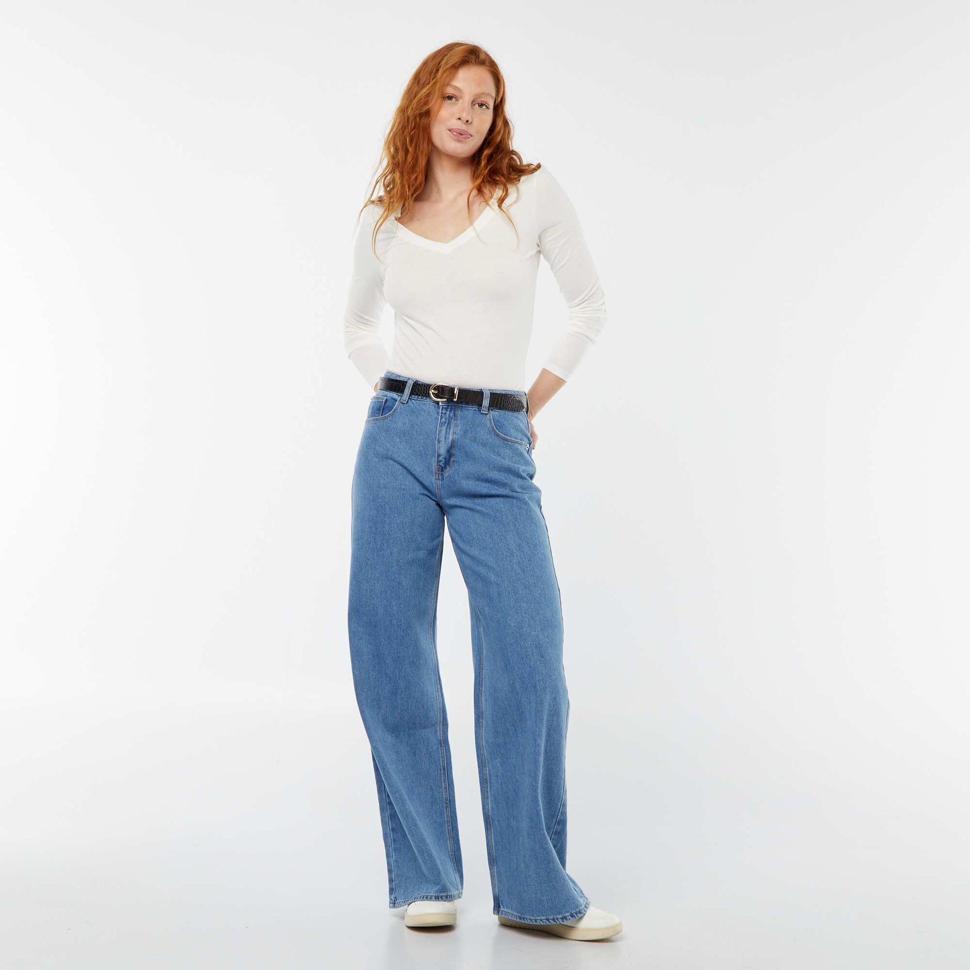 Jean wide leg - L32 TRIPLE STONE