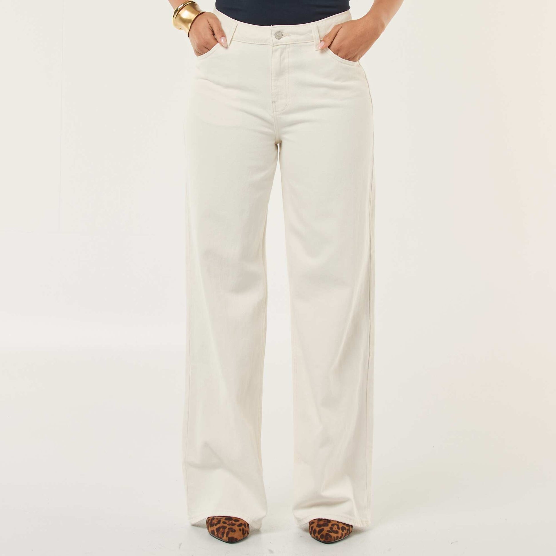 Jean wide leg - L32 BLANC