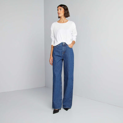 Jean wide leg - L34 STONE