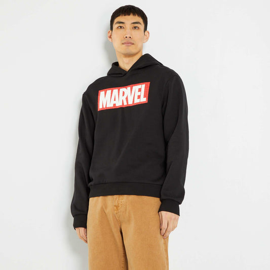 Sweat à capuche 'Marvel' en molleton Noir 'Marvel'