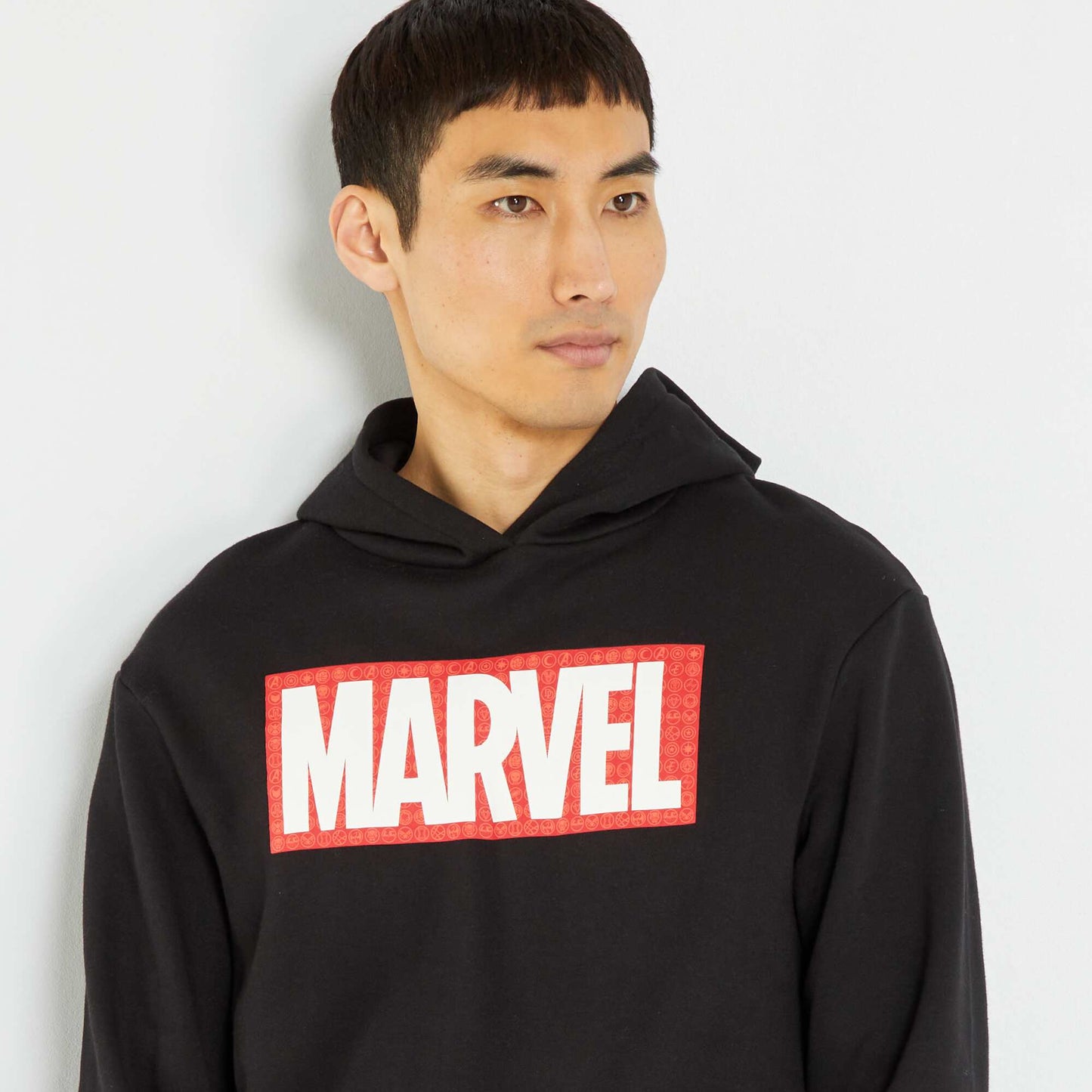 Sweat à capuche 'Marvel' en molleton Noir 'Marvel'