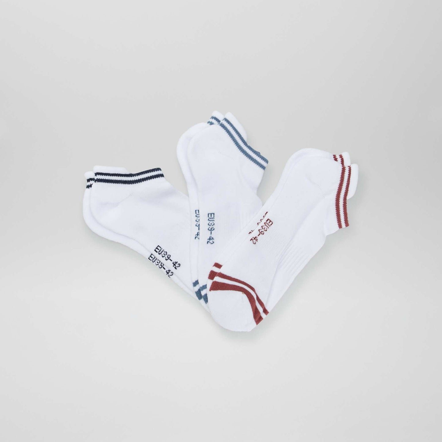 Chaussettes de sport invisibles - Lot de 3 Blanc