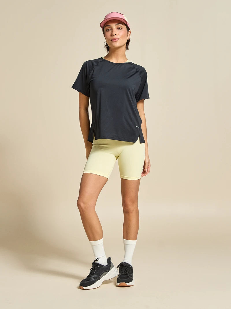 Tee-shirt fluide avec fente au dos NOIR