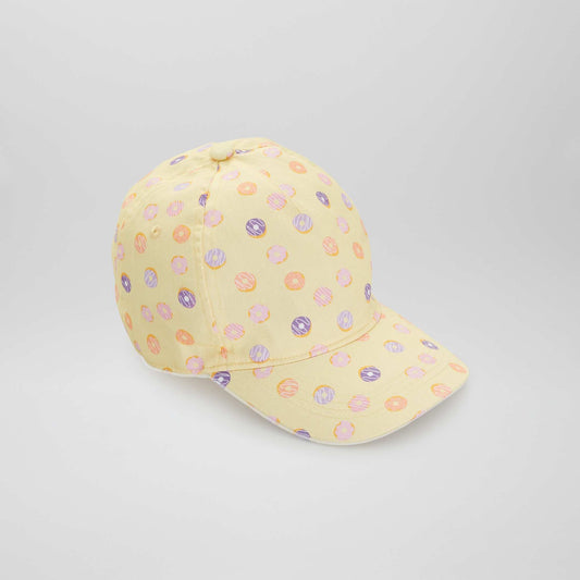 Casquette en toile avec imprim jaune