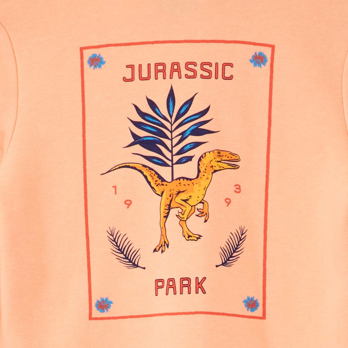 Sweat capuche en molleton 'Jurassic Park' Rose