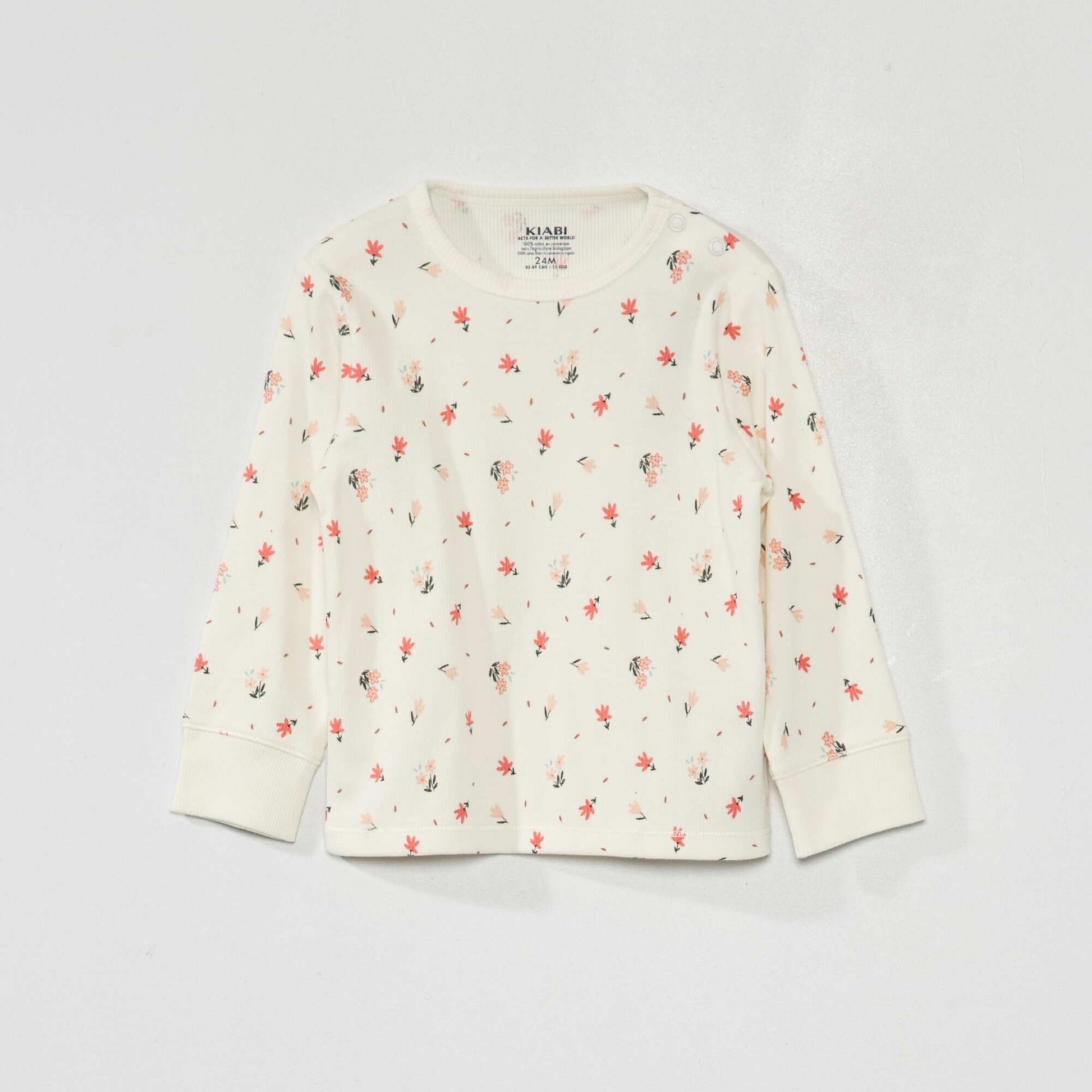 Pyjama long c tel - 2 pi ces Rose