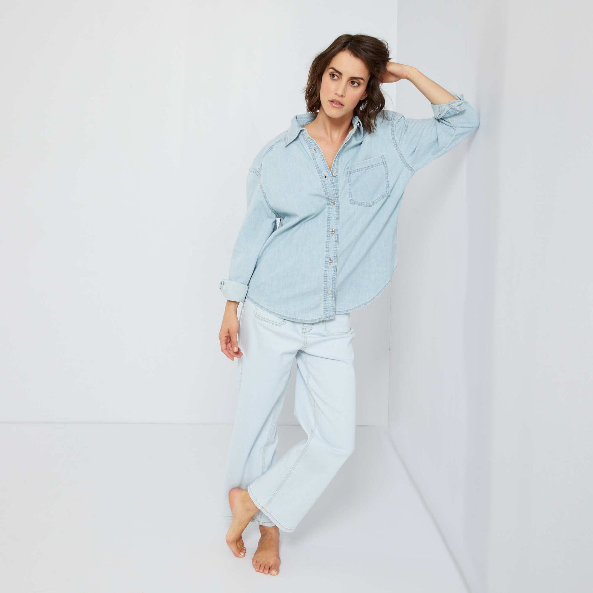 Chemise en jean Bleu