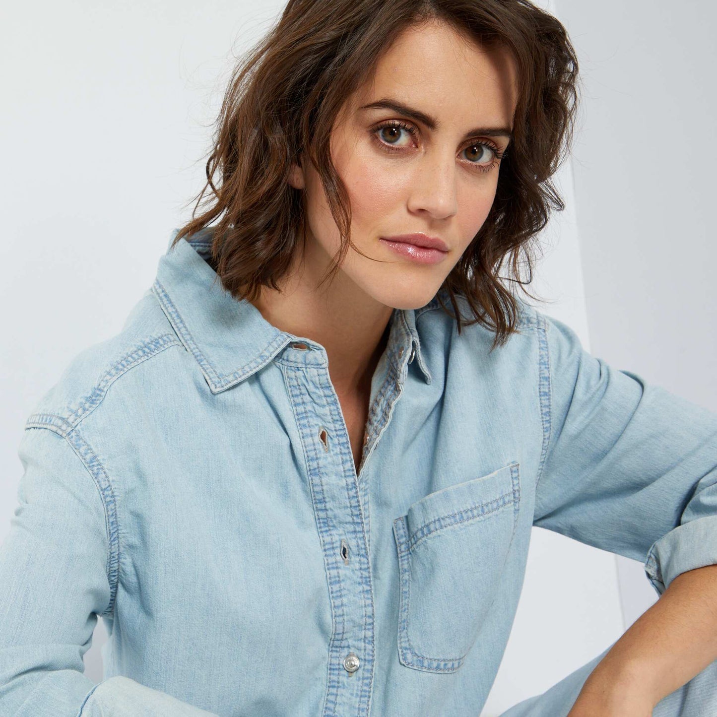 Chemise en jean Bleu
